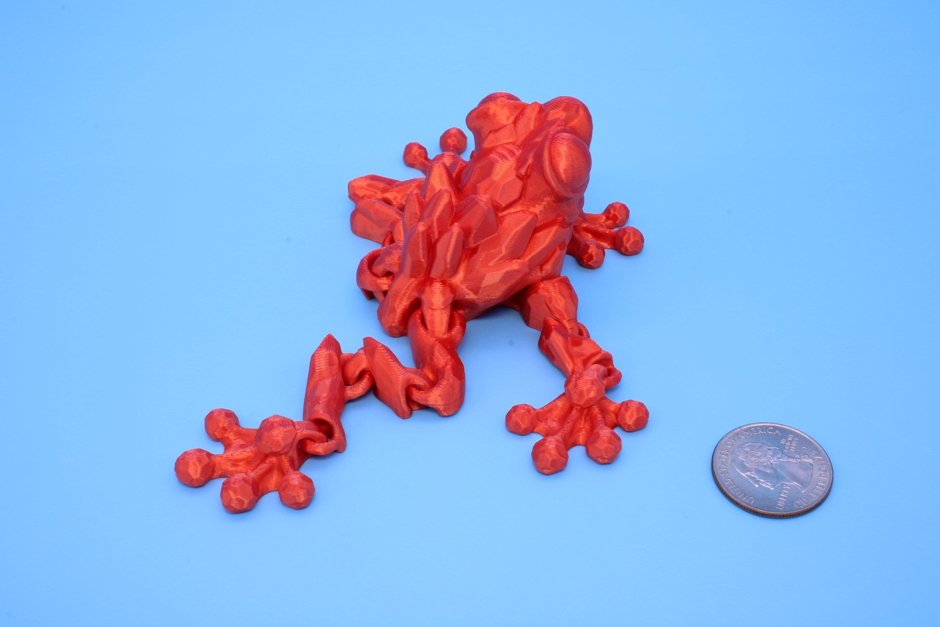 Crystal Frog | 3D Printed | Cute Frog | 5.5 in. | Sensory Toy | Fidget Toy.