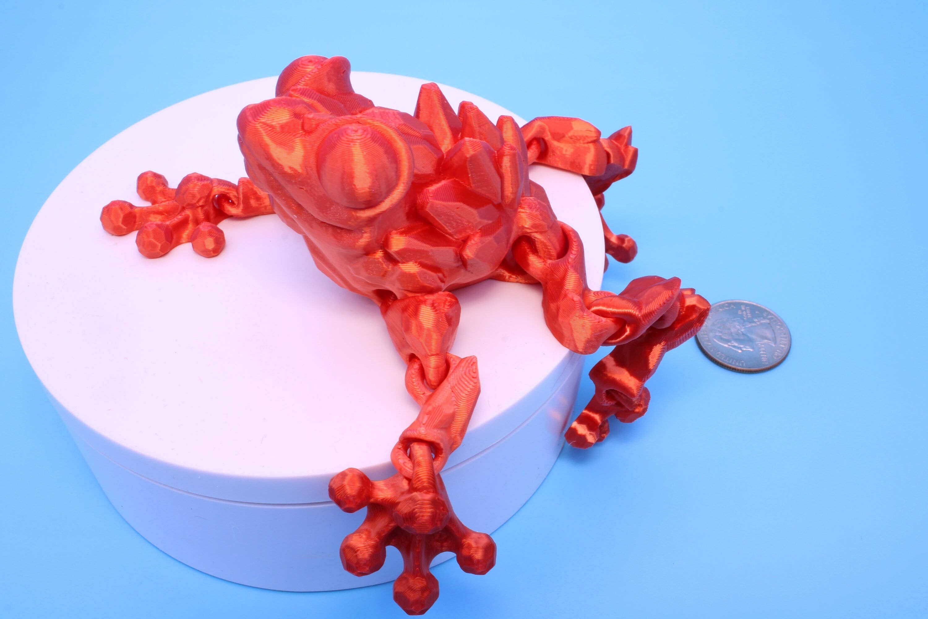 Crystal Frog | 3D Printed | Cute Frog | 5.5 in. | Sensory Toy | Fidget Toy.