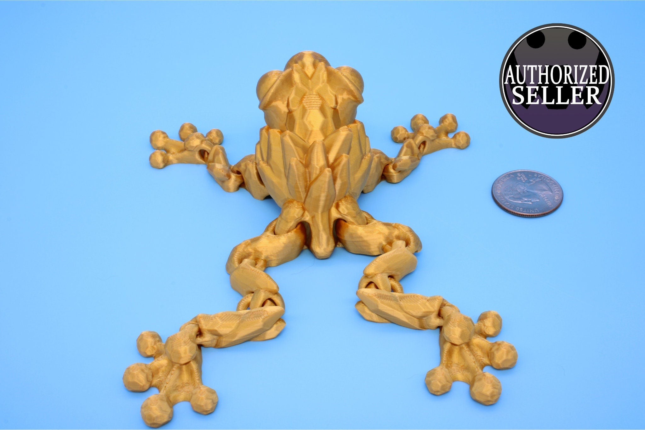 Crystal Frog | 3D Printed | Cute Frog | 5.5 in. | Sensory Toy | Fidget Toy.