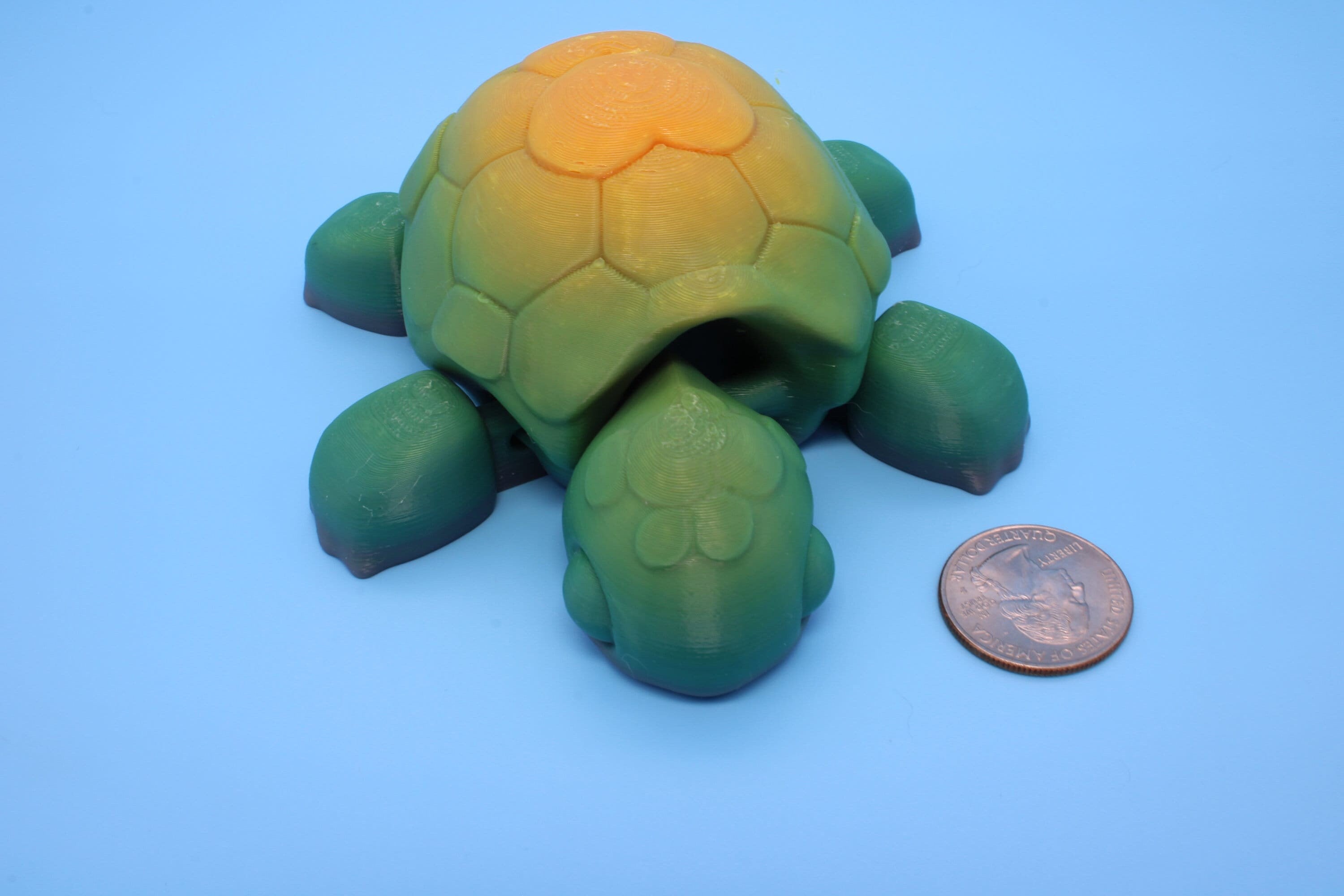Articulating Turtle | 3D Printed Cute Turtle with heart on shell | Friendly Reptile | Sensory Toy | Fidget Toy | Articulating Turtle | Stim.