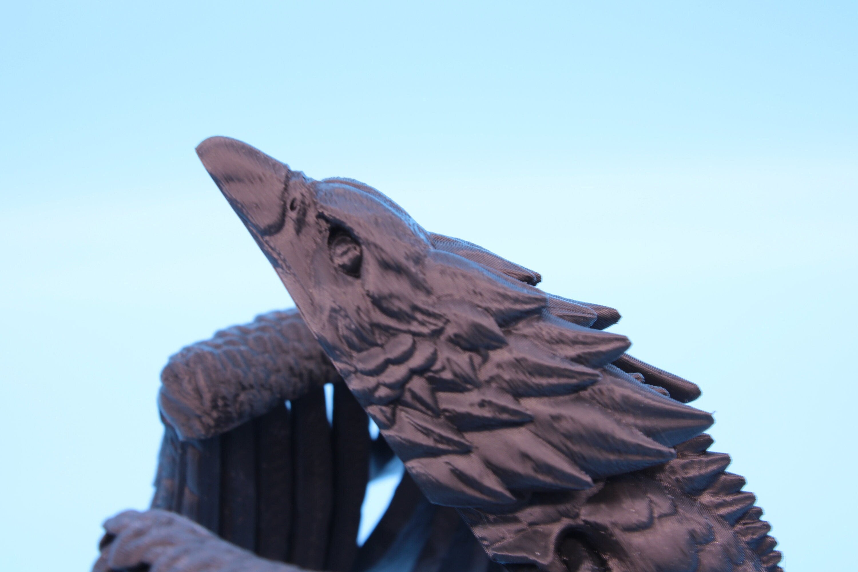 Black Phoenix | Cute Flexi Toy | Unique 3D Printed | Articulating Fidget Toy | Sensory toy | 4 in.