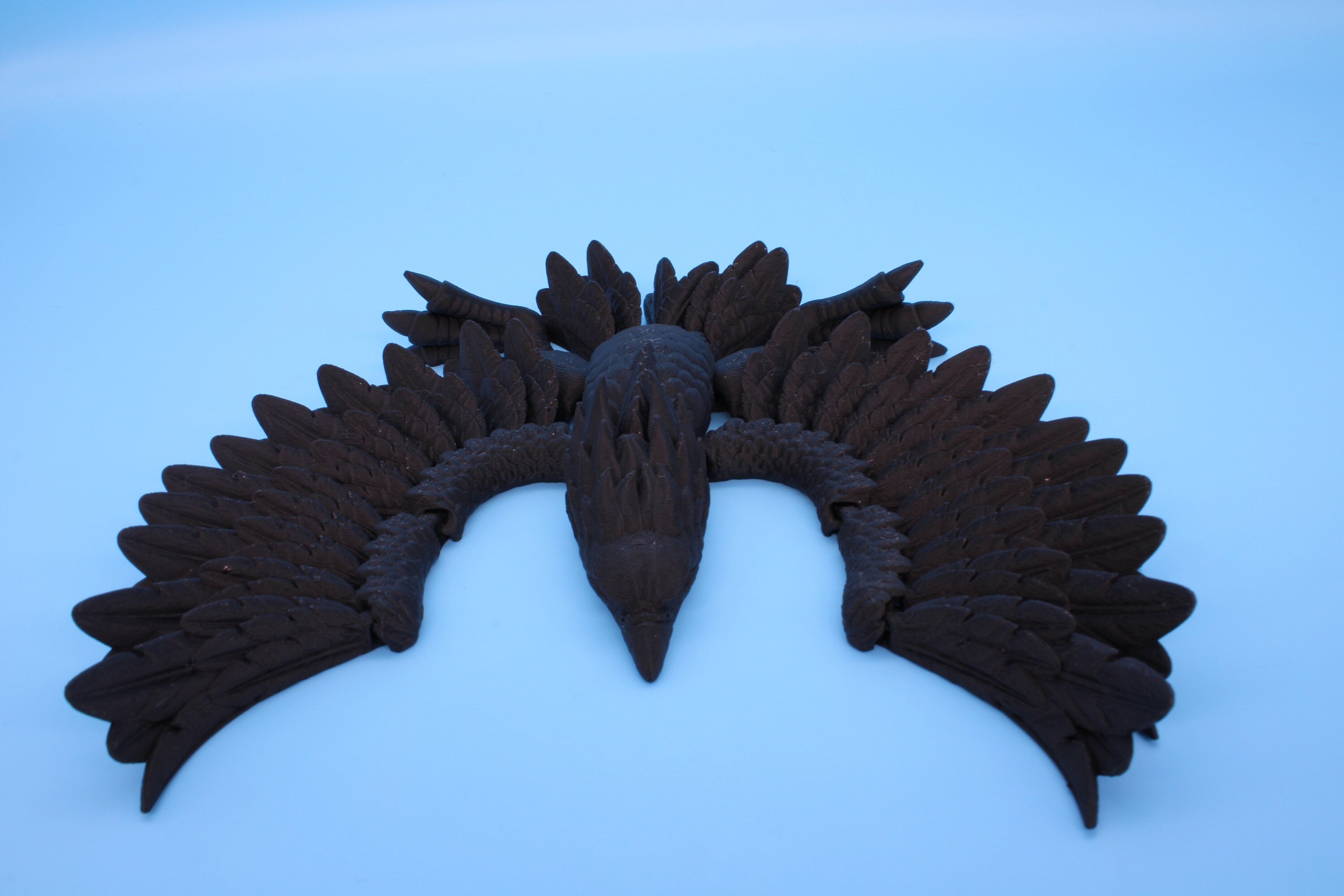 Black Phoenix | Cute Flexi Toy | Unique 3D Printed | Articulating Fidget Toy | Sensory toy | 4 in.