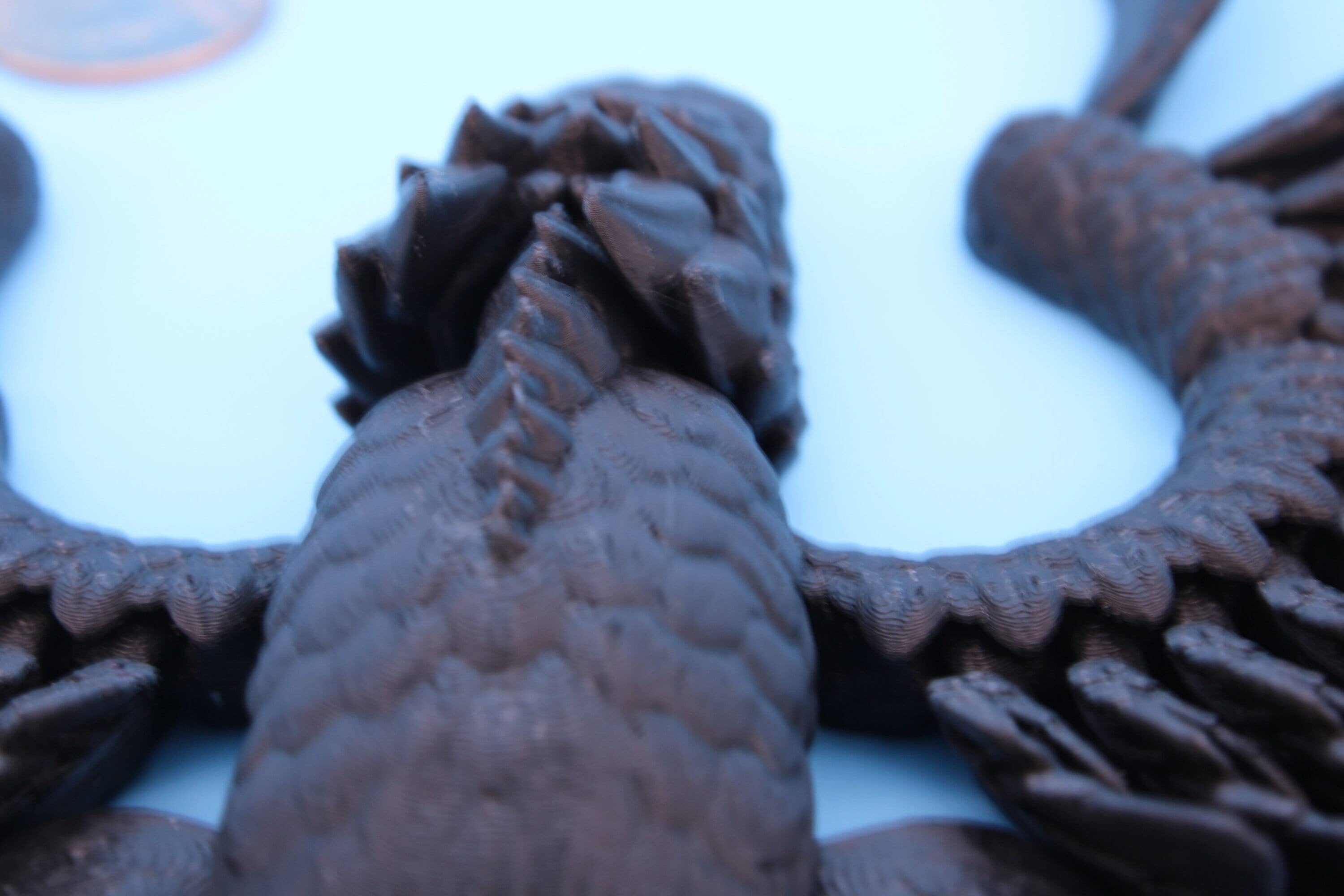 Black Phoenix | Cute Flexi Toy | Unique 3D Printed | Articulating Fidget Toy | Sensory toy | 4 in.