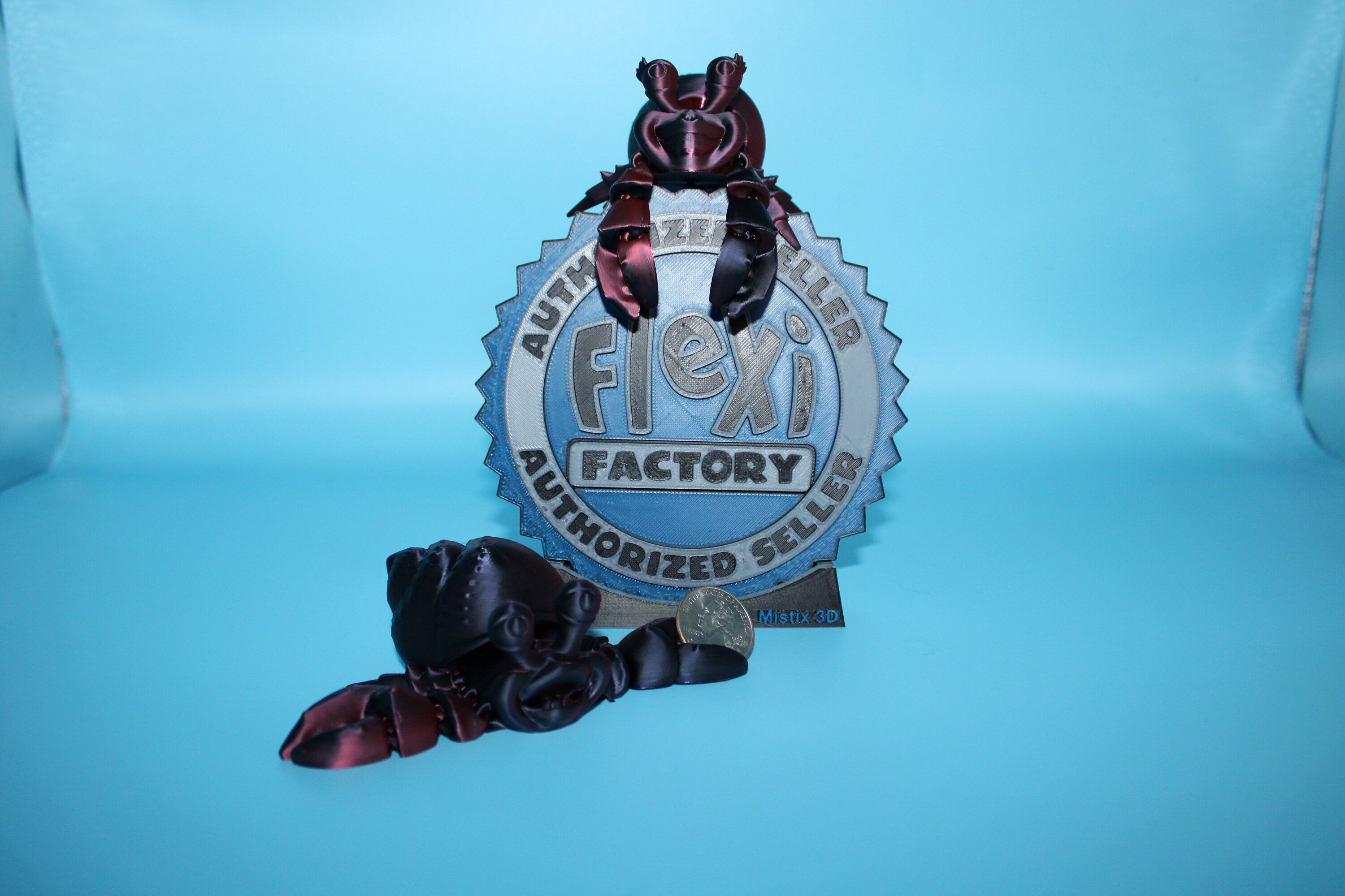 Hermit Crabs- Black / Red | Mr. & Mrs. | 3D Printed | Super Cute | Friendly Crabs.