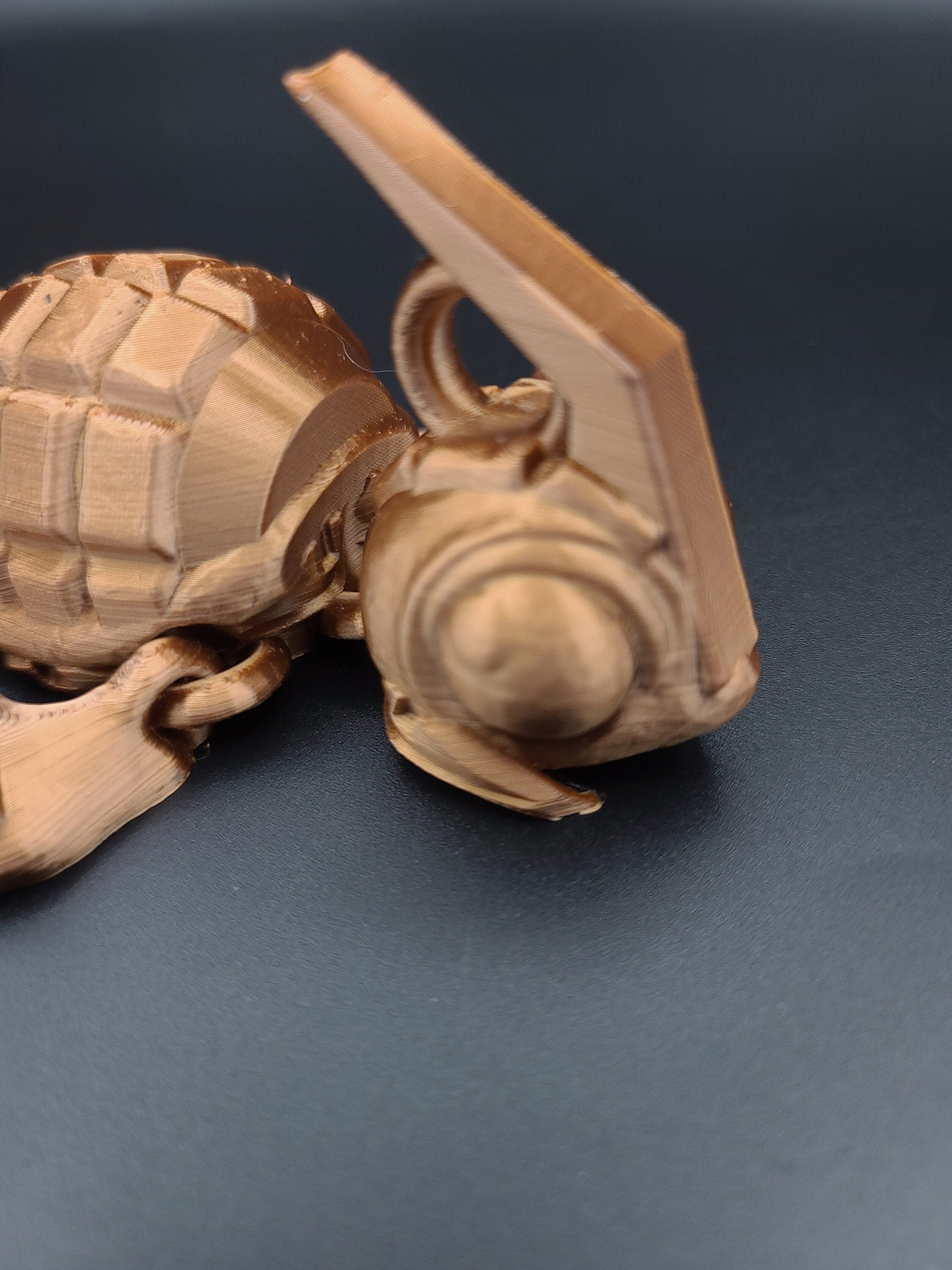 Turtle- Grenurtle | Grenade / Turtle 3D Printed (MADE) | Copper Color | Adult Fidget Toy | Sensory Turtle Buddy.