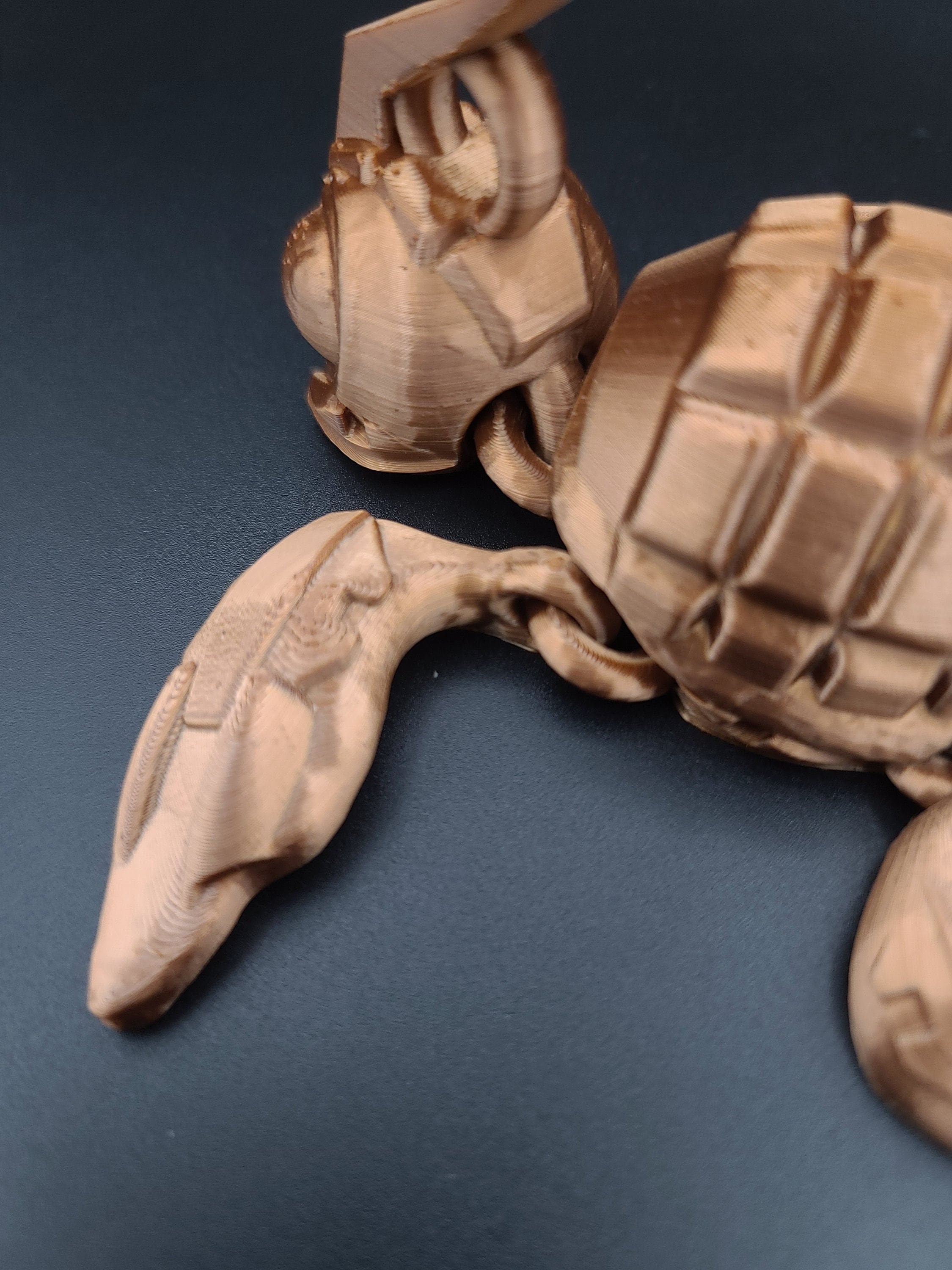 Turtle- Grenurtle | Grenade / Turtle 3D Printed (MADE) | Copper Color | Adult Fidget Toy | Sensory Turtle Buddy.