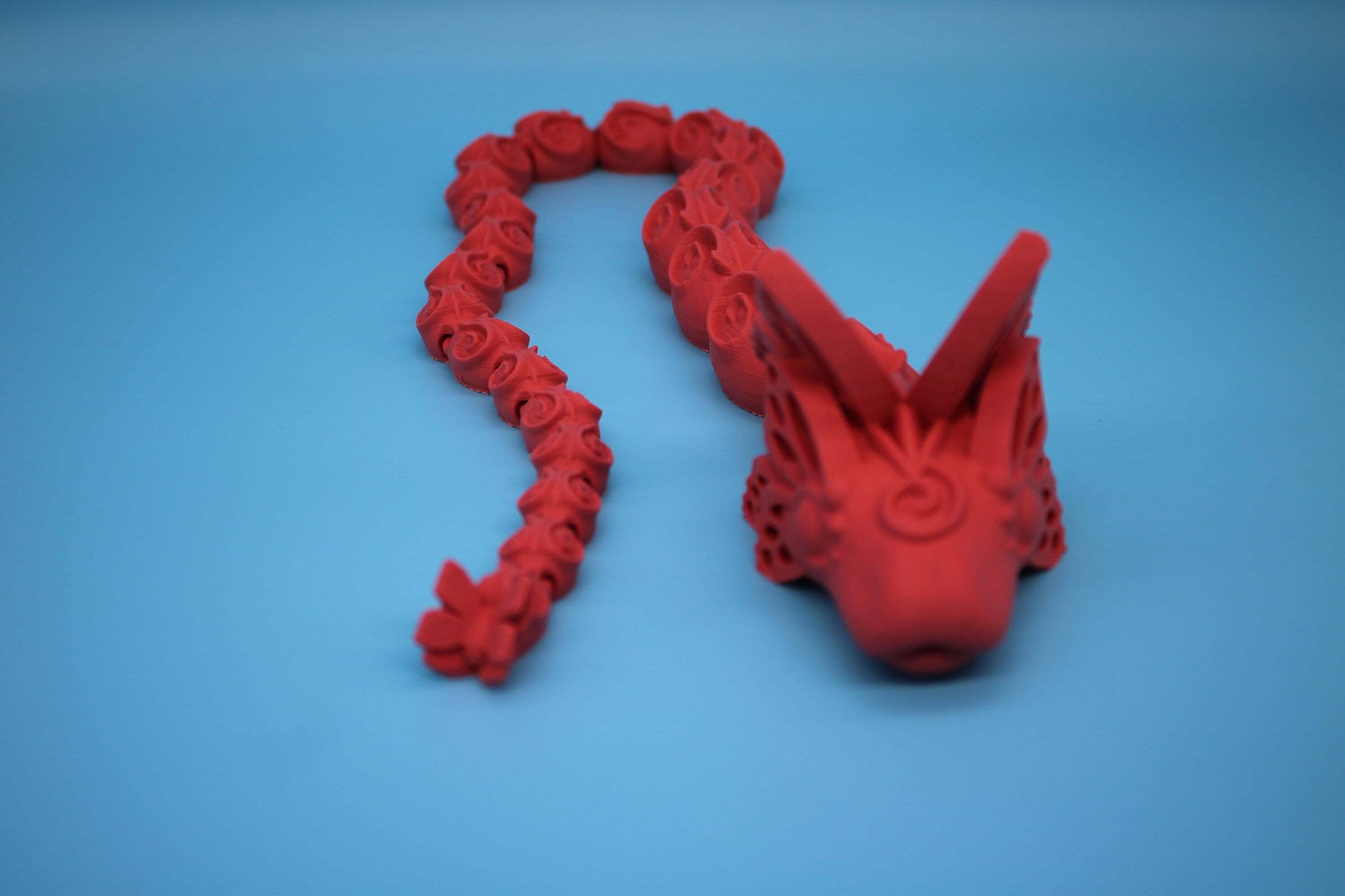 Butterfly Snake | 28 in | Coral | 3D Printed | Fidget Toy | Flexi Toy Snake | Desk Toys | Sensory Toy.