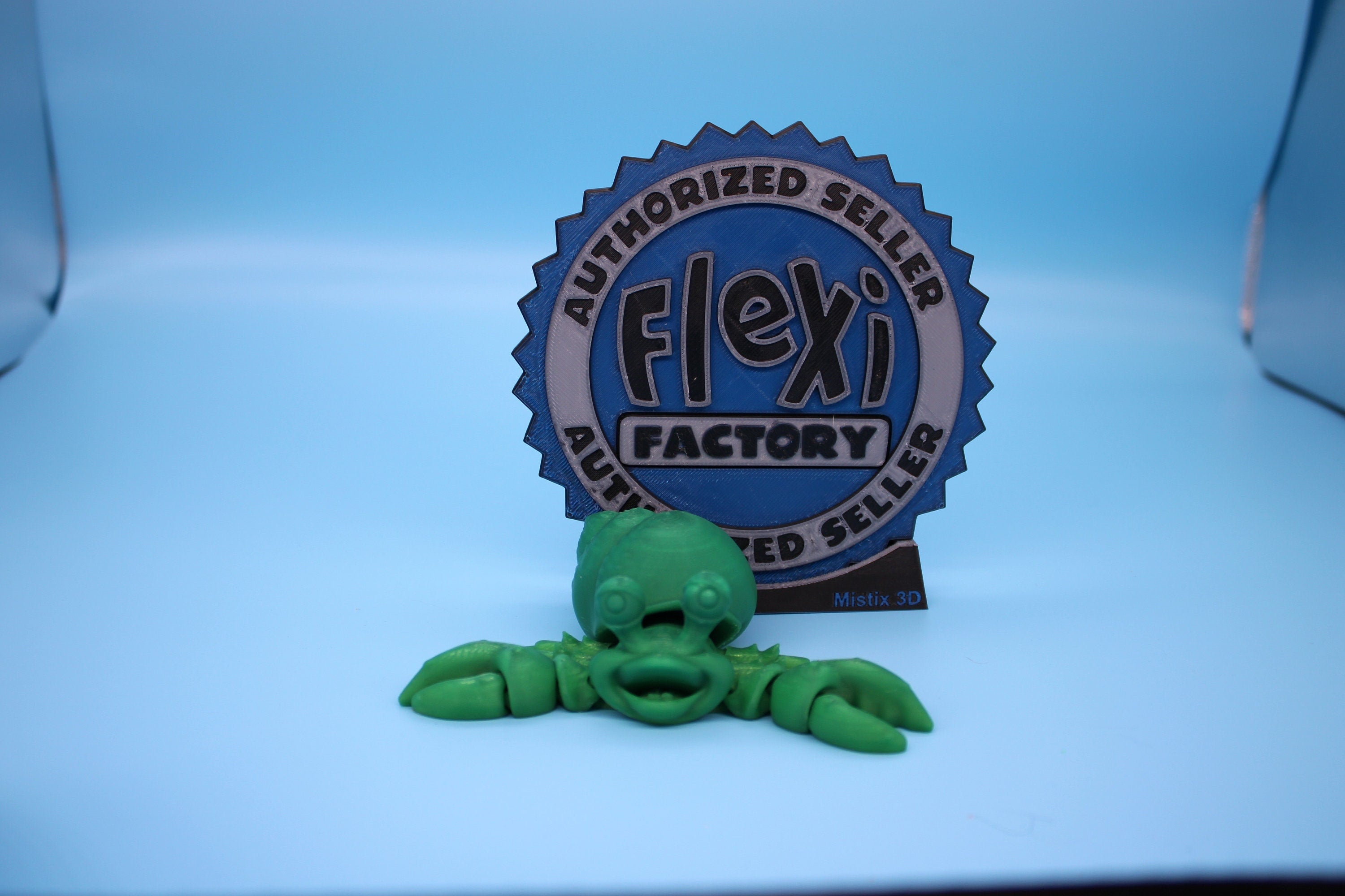 Flexi Hermit Crab- Green | 3D Printed. | Super Cute | Fun Crab.