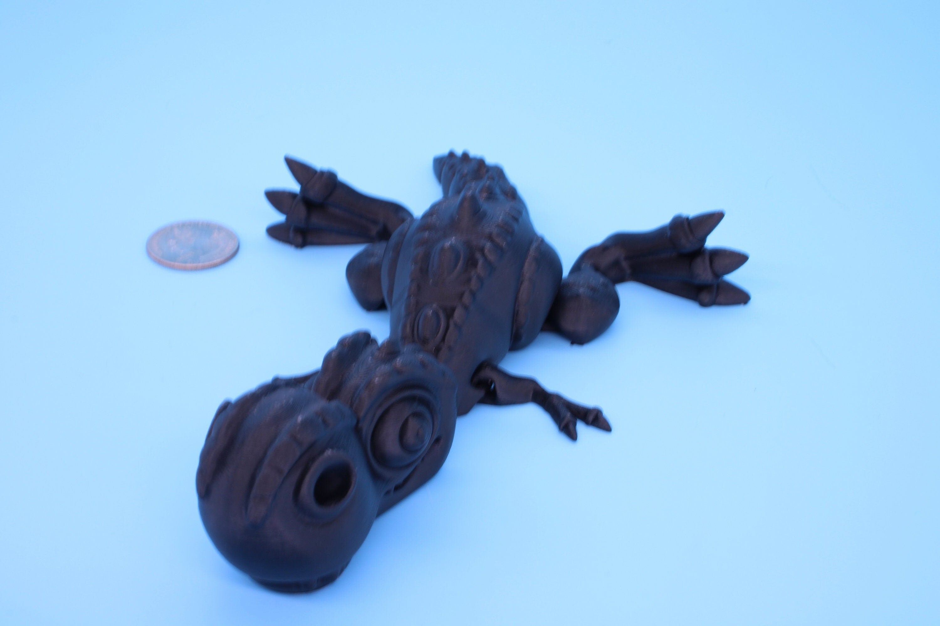 Articulating Black Flexi T-Rex Articulated 3D Printed. | Tyrannosaurus. | Super cute dinosaur. | Great fidget toy. Desk buddy. Sensory toy.