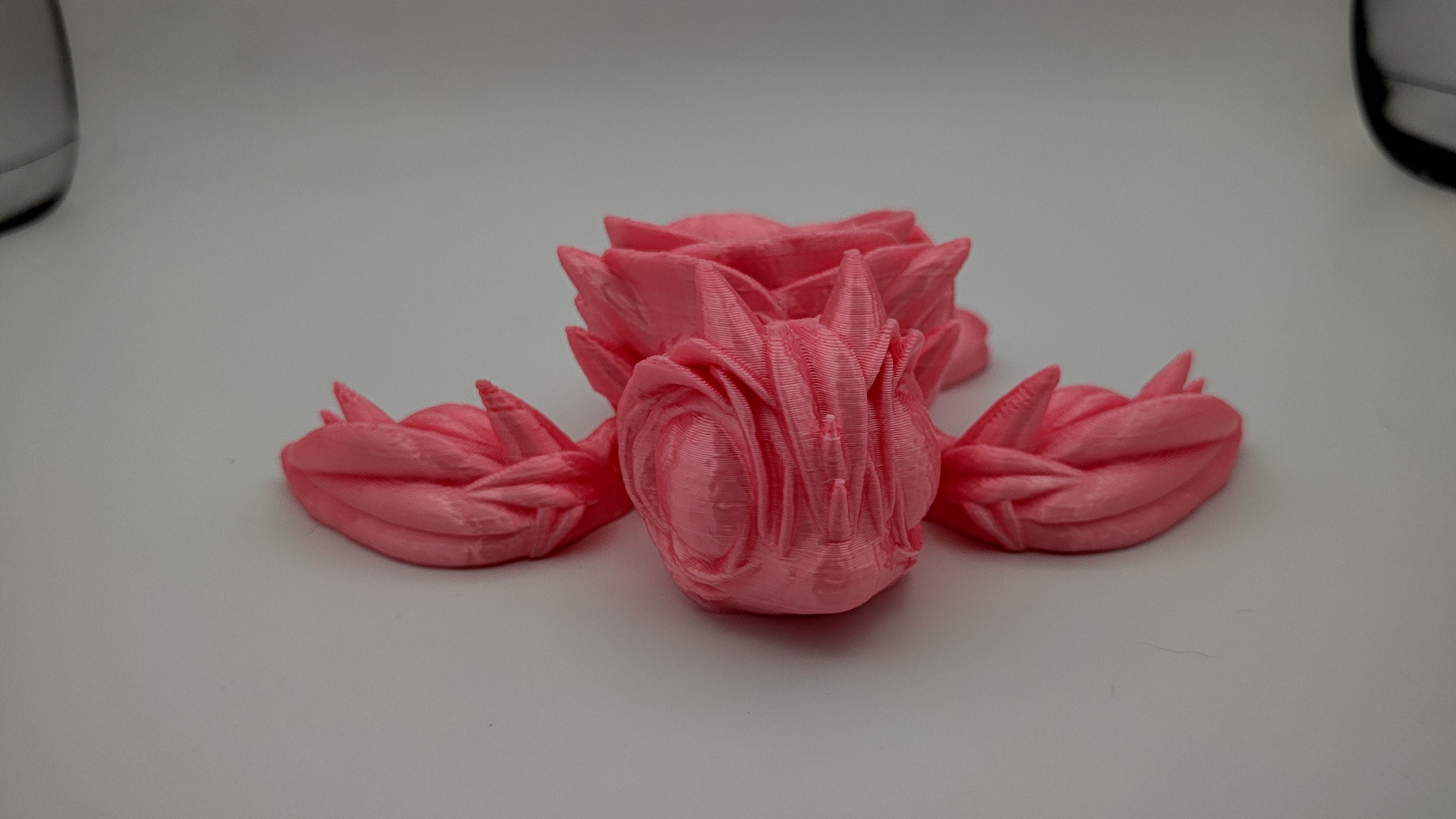 3D printed articulating Rose Turtle Silk Pink. Flexi, Fidget Roseurtle adult toy. 4.5 inch. Adorable Rose turtle buddy. Great gift!