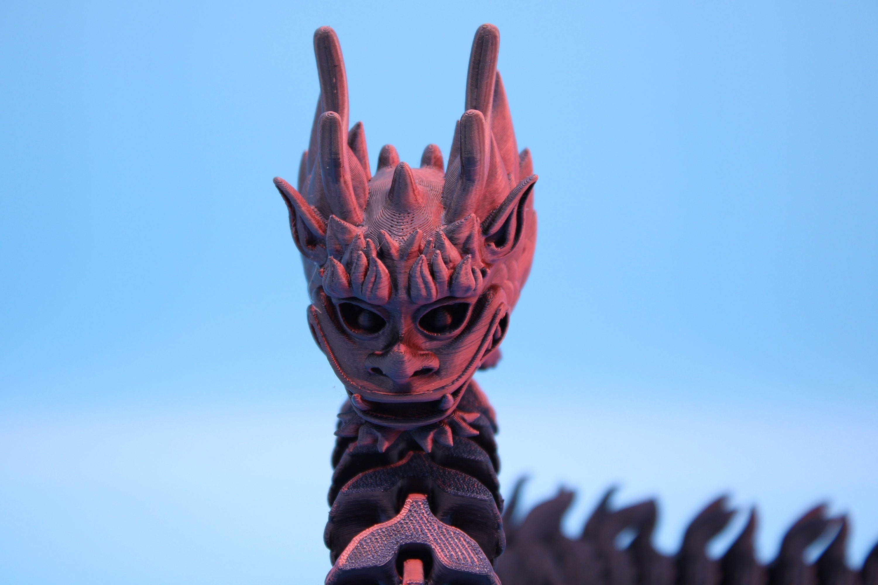 27 in. Multi Color Imperial Dragon | Fidget Toy Dragon 3D printed | Articulating Dragon | Flexi Toy | Stress Relief Gift