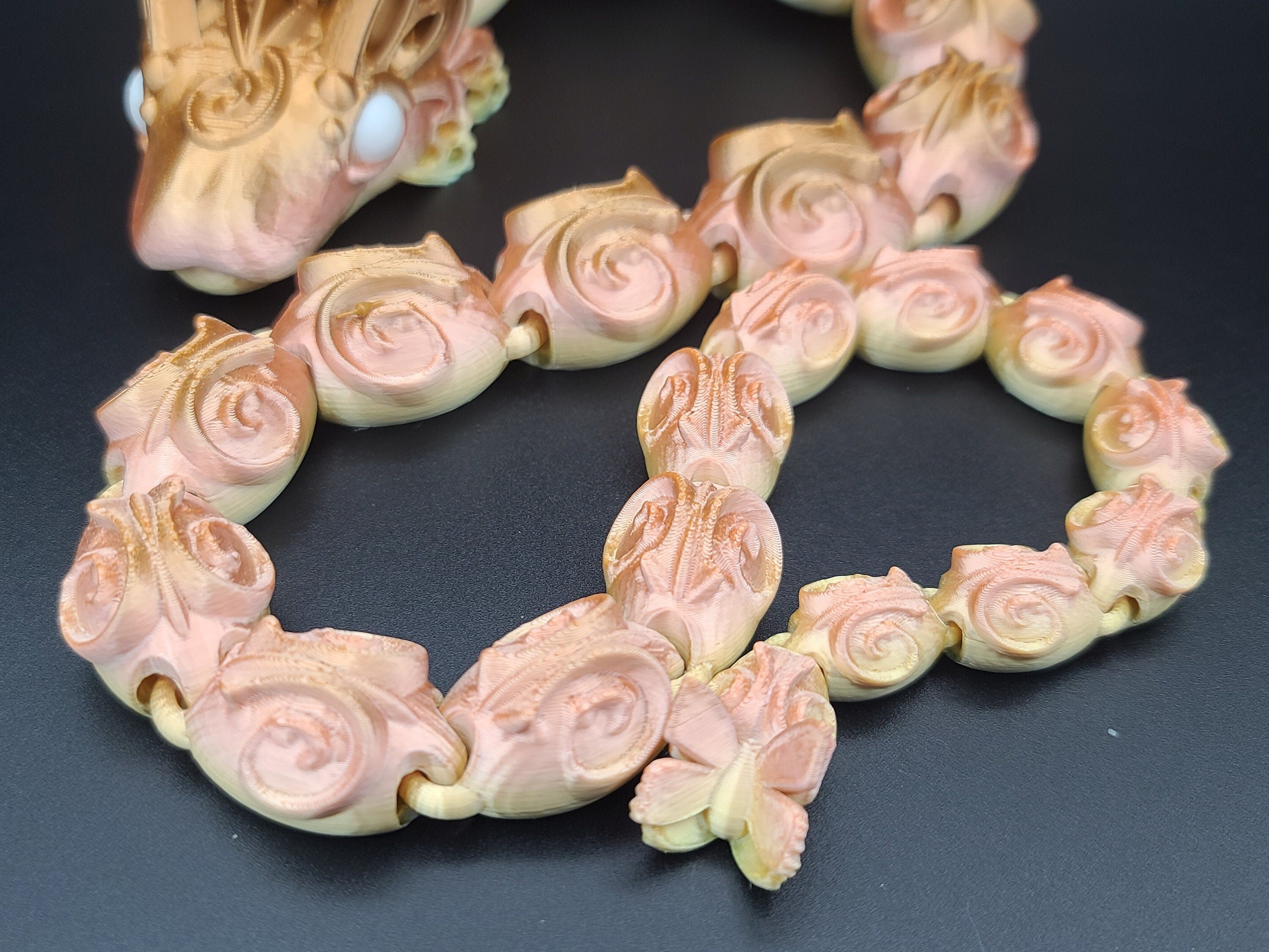 28 in Rainbow Articulated Butterfly Snake 3D printed. Fidget, Flexi, Adult, Toy Snake, 3d Printed Desk Toys. perfect gift