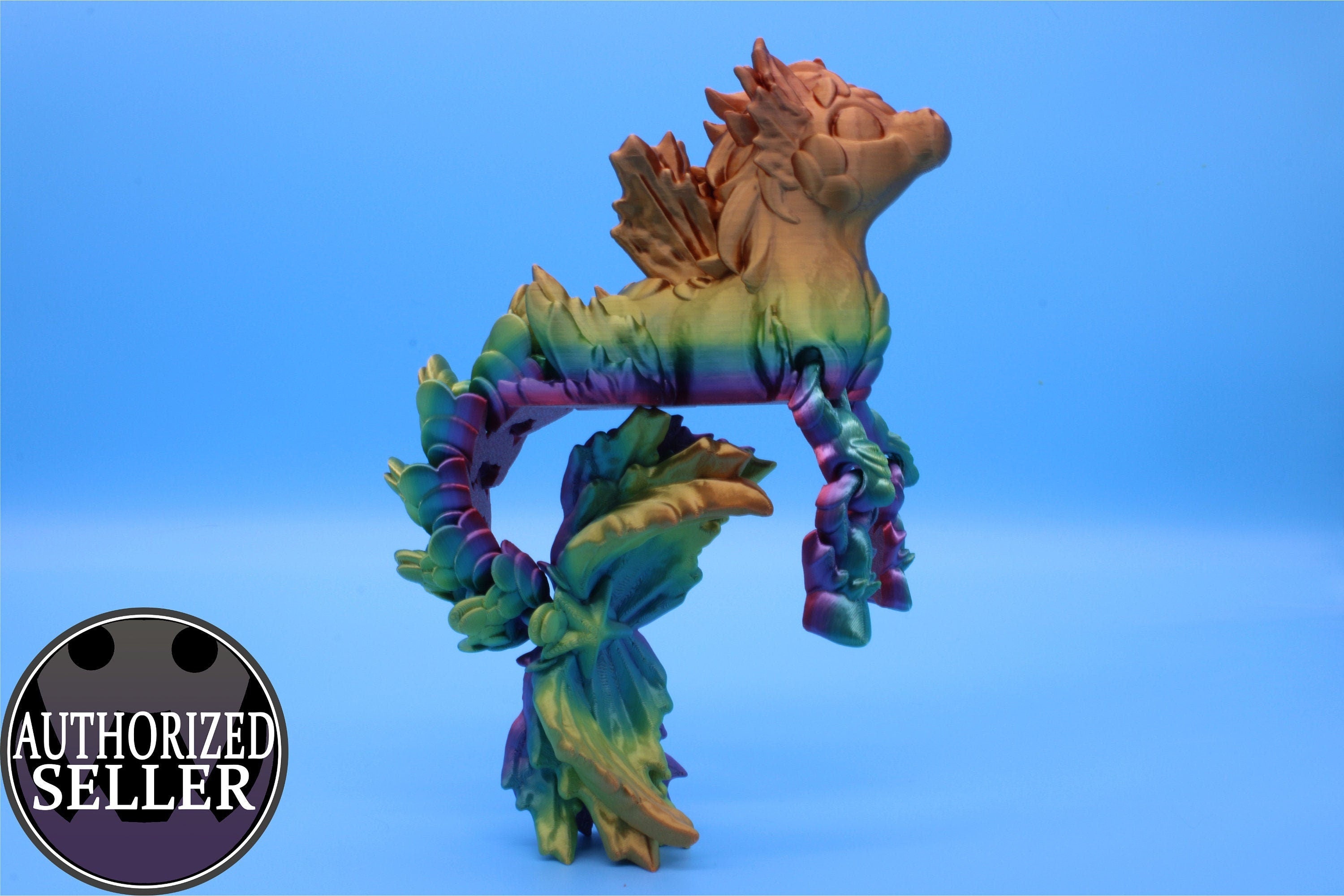 Hippocampus Sea Horse | 9.5 in. Cute Sea Horse | 3D printed articulating Sea Horse | Flexi Toy | Stress Relief, Gift.