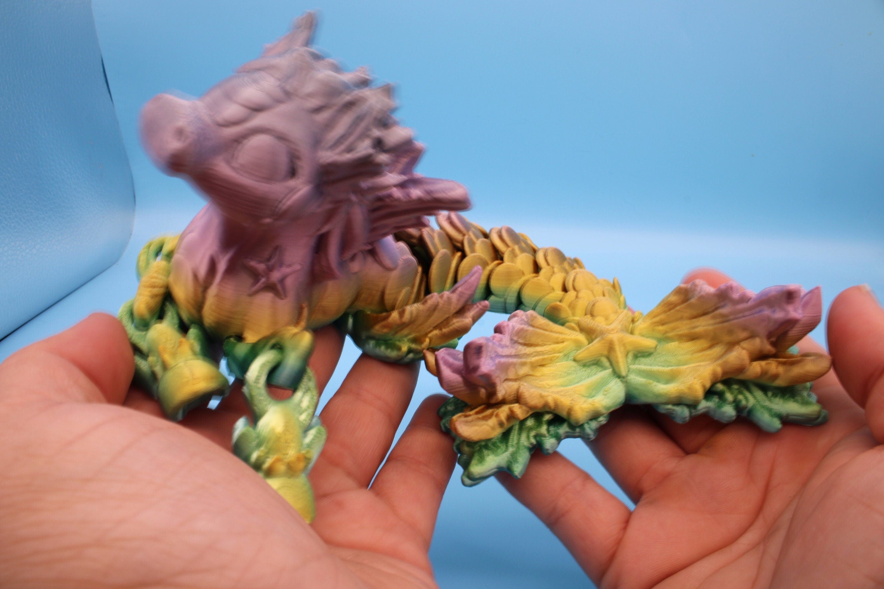 Hippocampus Sea Horse | 9.5 in. Cute Sea Horse | 3D printed articulating Sea Horse | Flexi Toy | Stress Relief, Gift.