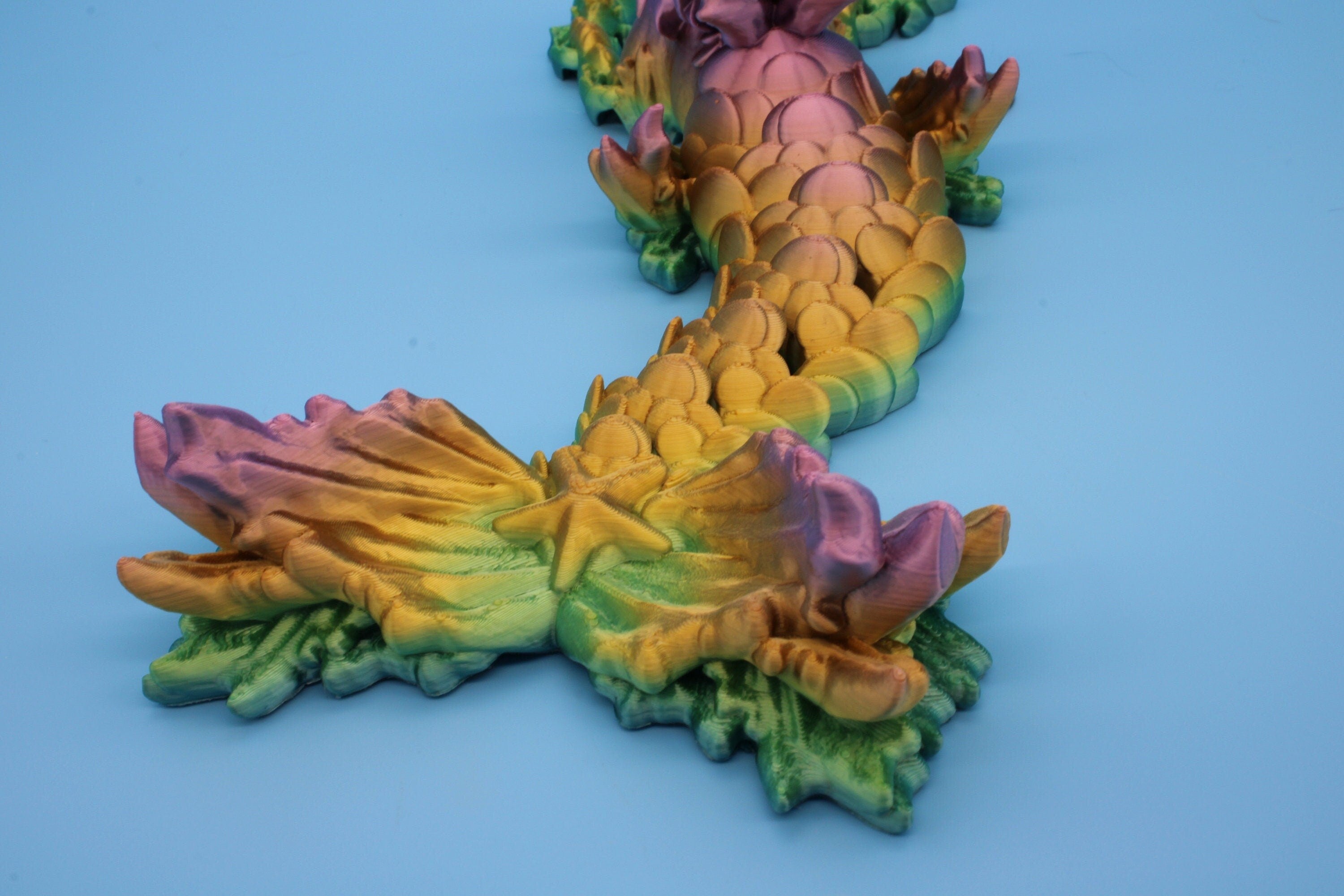 Hippocampus Sea Horse | 9.5 in. Cute Sea Horse | 3D printed articulating Sea Horse | Flexi Toy | Stress Relief, Gift.