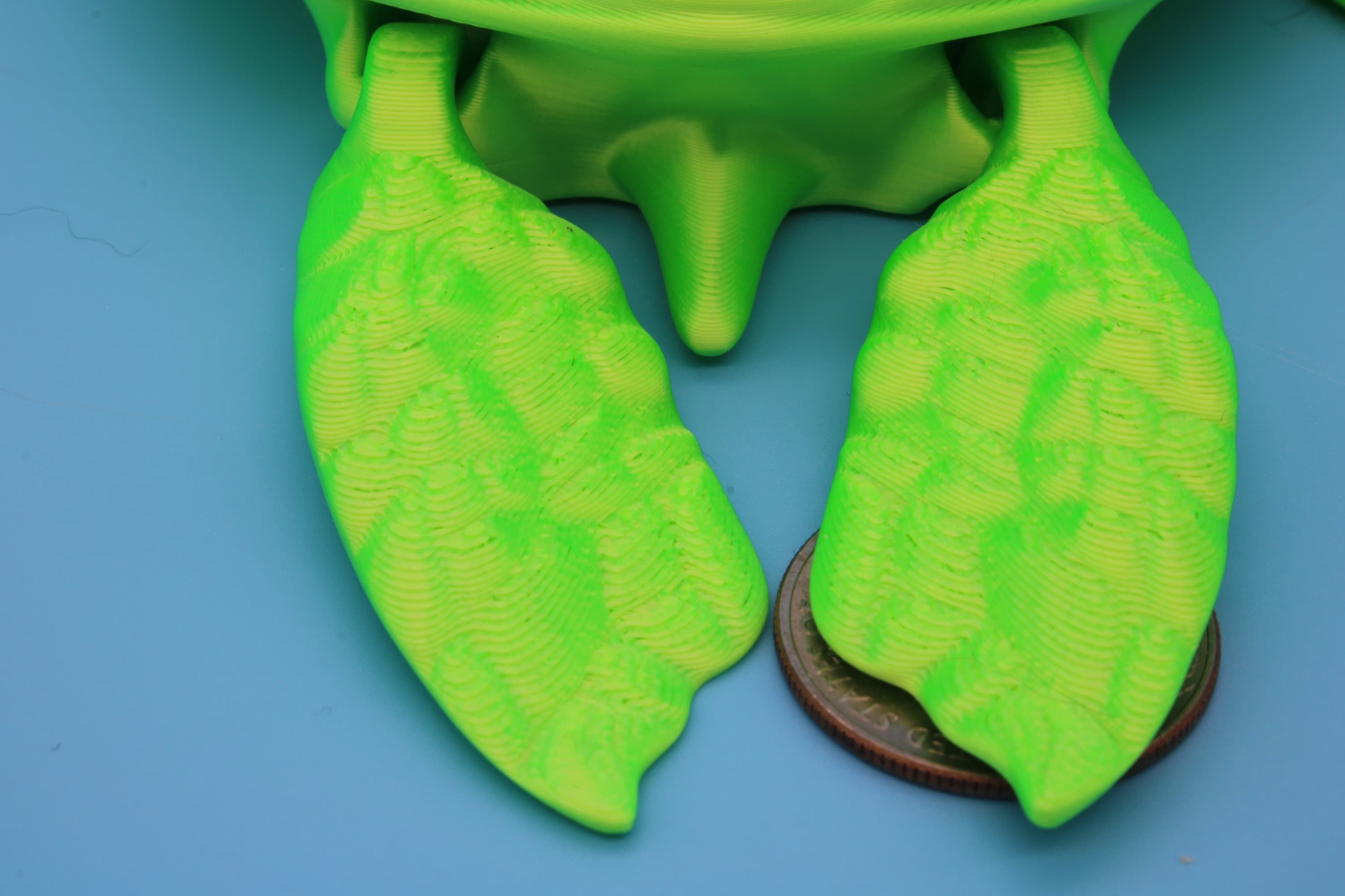 Green Turlte | Cute Flexi Toy | Articulating Turtle | 3D printed Unique Fidget | Desk Buddy | 8 in.