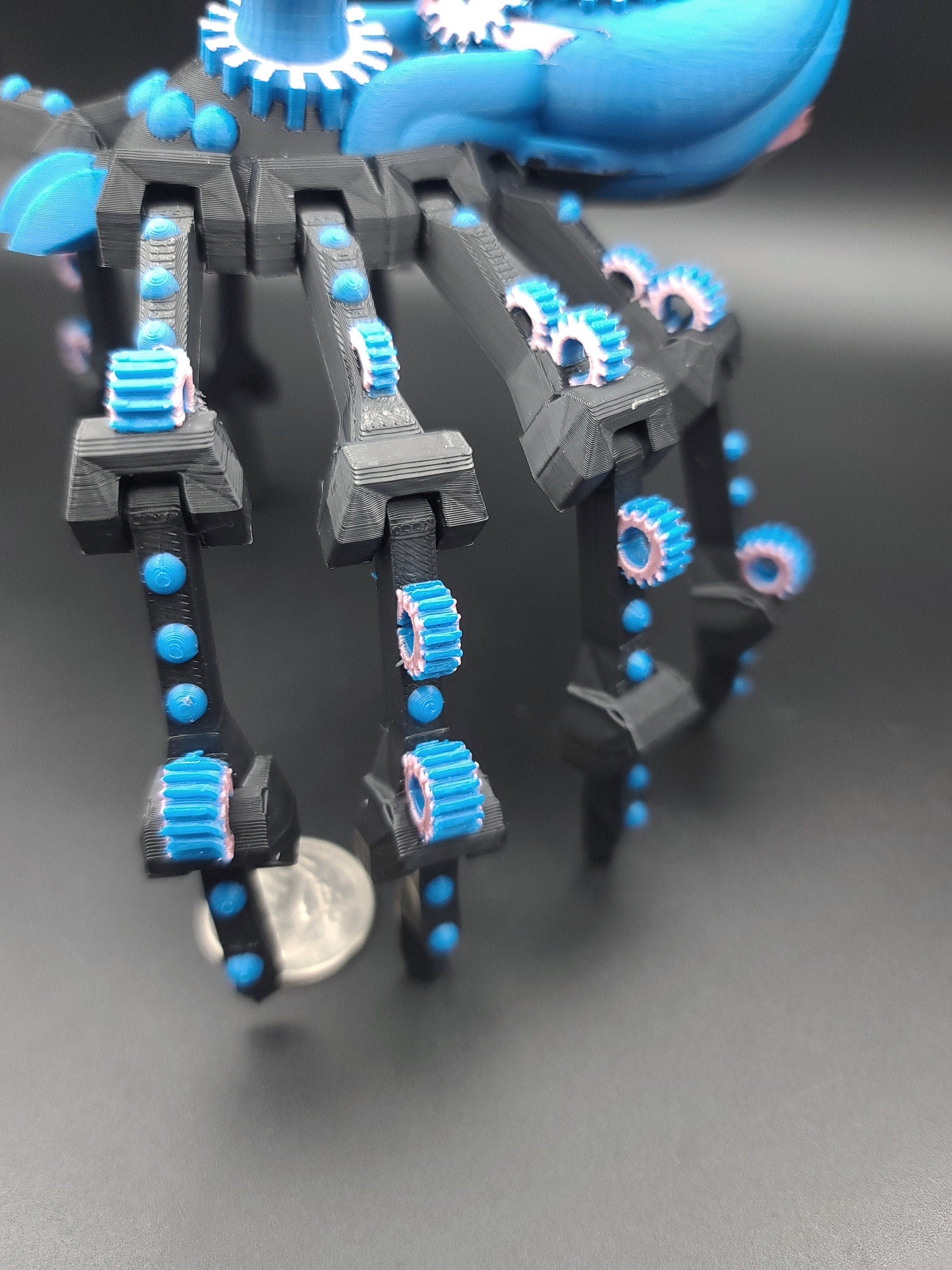 Multi Color Steam Punk Spider. 100% 3D printed! Steam Punk Spider 3D printed articulating spider . flexi Toy, 9.75 in. Stress Relief, Gift.