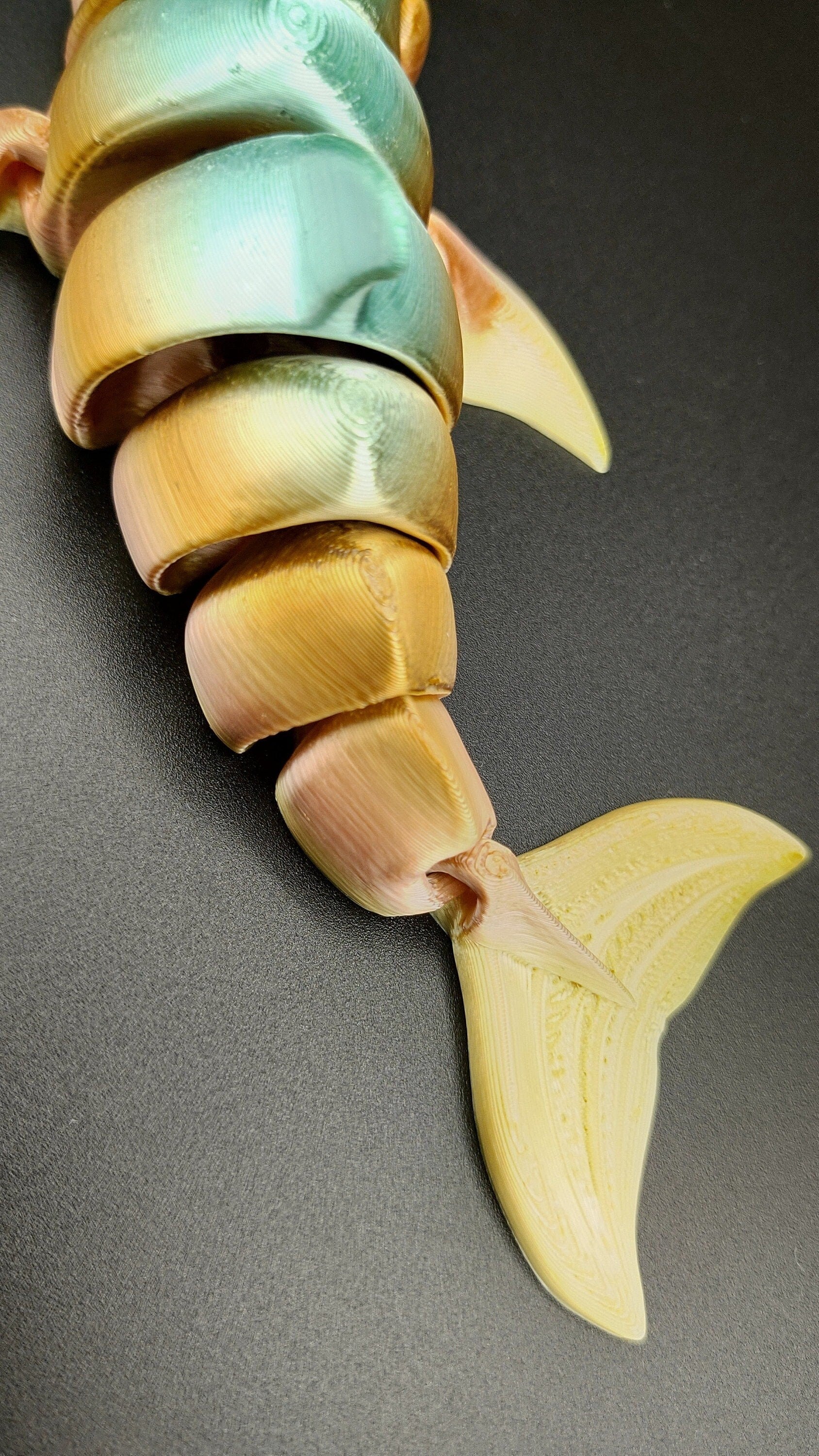 Multi Color Flexi Dolphin. Articulating Super Cute Dolphin. Great fidget toy. Desk buddy. Sensory toy. No surprise rainbow dolphin.