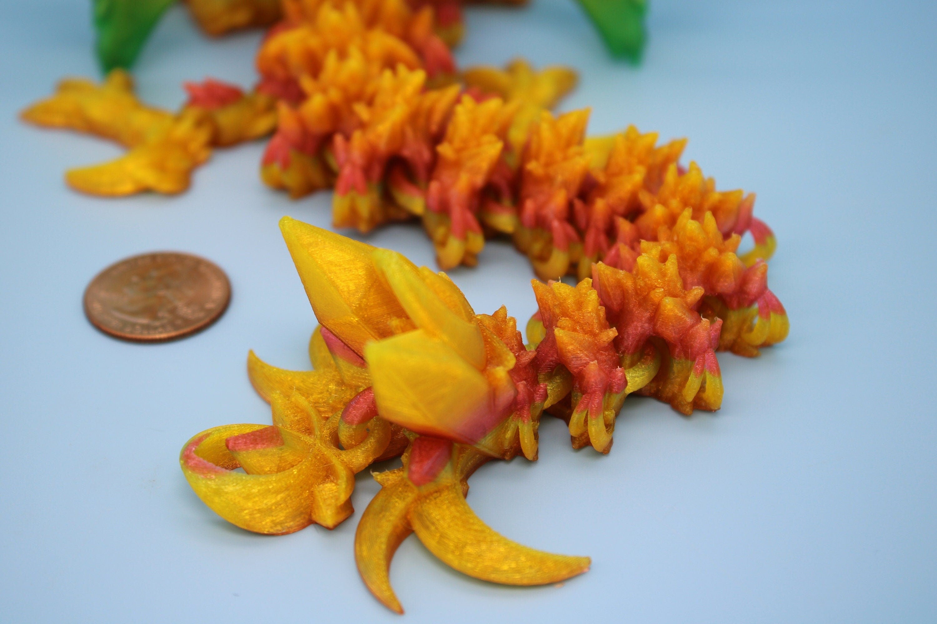 Flexible Bat Dragon | Rainbow Bat Wing | Articulating Dragon | 3D Printed Fidget | Flexi Toy | Adult Fidget Toy | Sensory Desk Toy | 12.5 in