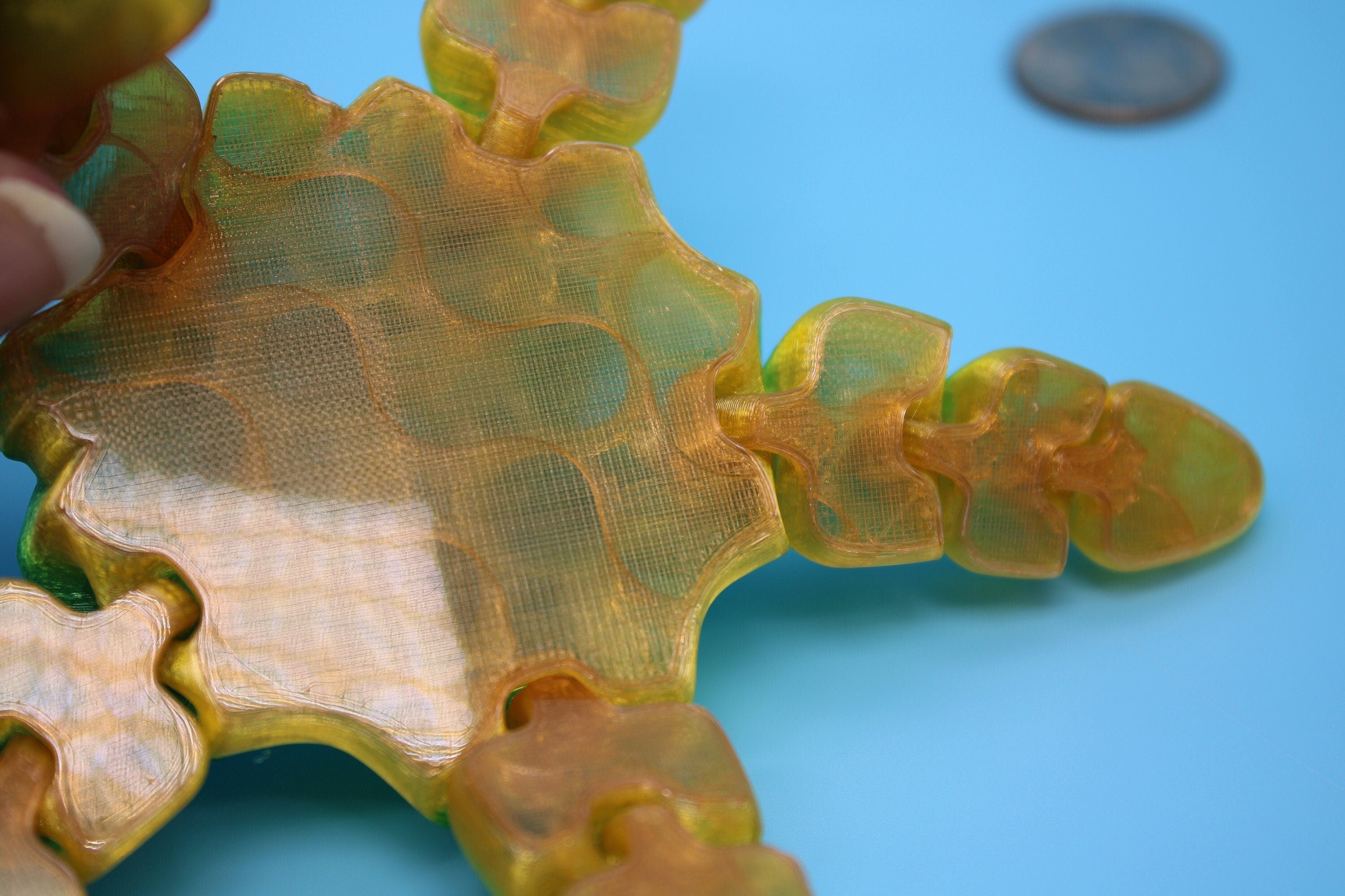 Flexible Rainbow Rock Starfish | Cute Flexi Toy | Articulating Starfish | 3D printed Unique Fidget | Desk Buddy | 13 in.