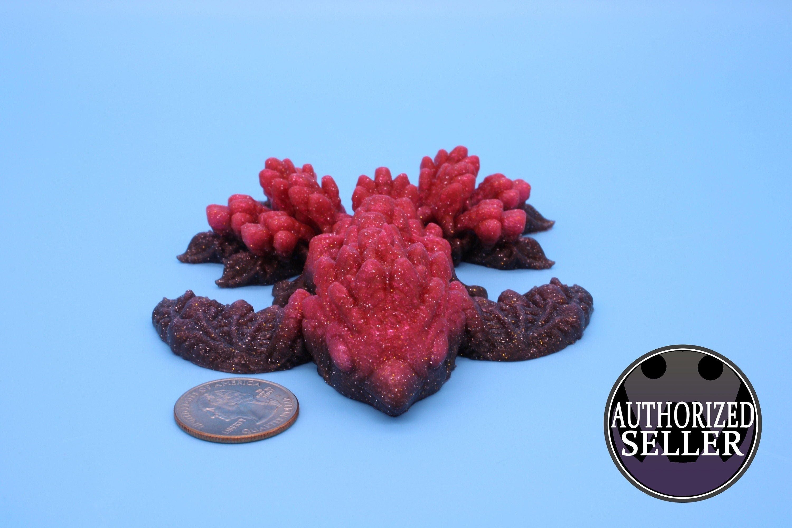 Multi Color Tiny Phoenix | 3D Printed Articulating Dragon | Flexi Toy | Adult Fidget Toy | Dragon Buddy ready for you! 5 inch.