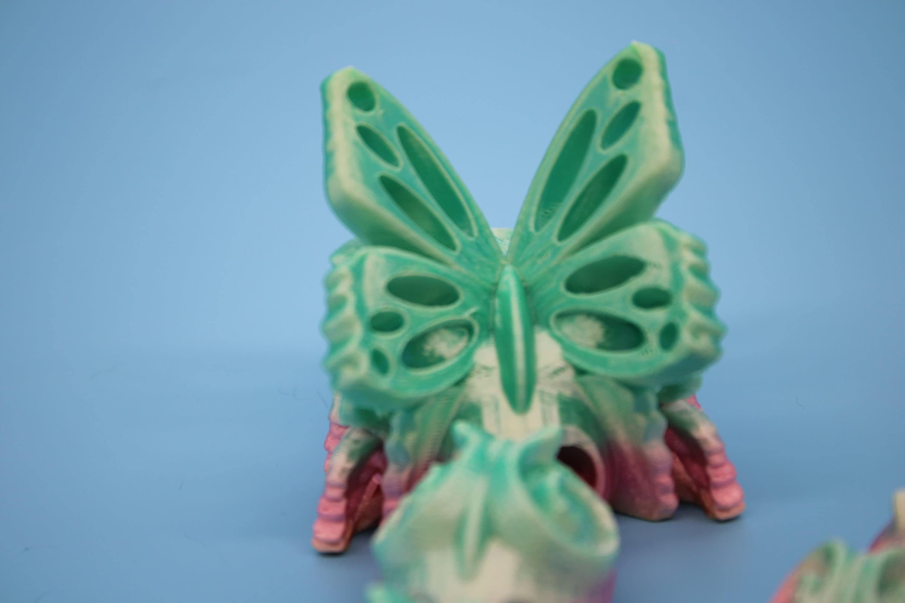 Rainbow Butterfly Snake. 28 in. Fidget toy, Flexi toy, Adult fidget toy, Toy Snake, 3d Printed Desk Toys, sensory toy, Articulating toys