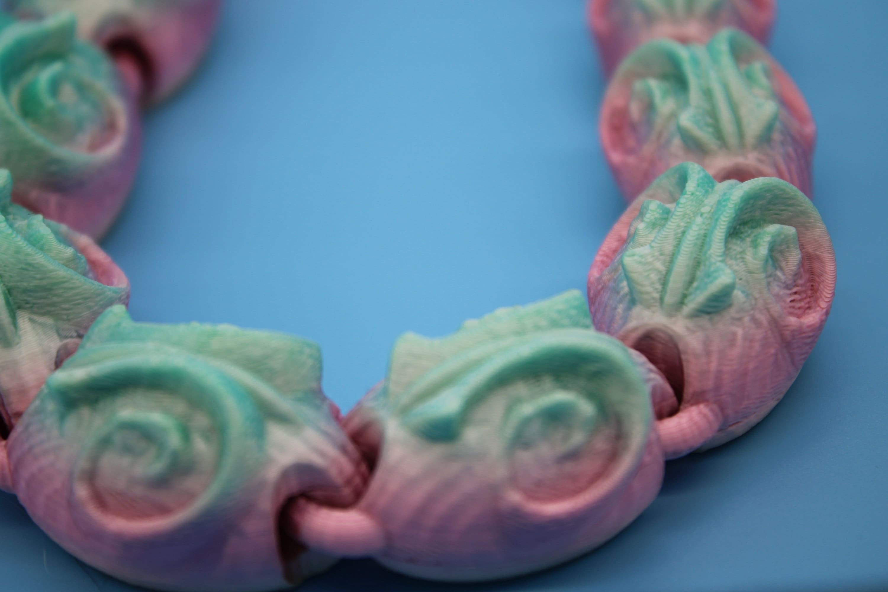 Rainbow Butterfly Snake. 28 in. Fidget toy, Flexi toy, Adult fidget toy, Toy Snake, 3d Printed Desk Toys, sensory toy, Articulating toys