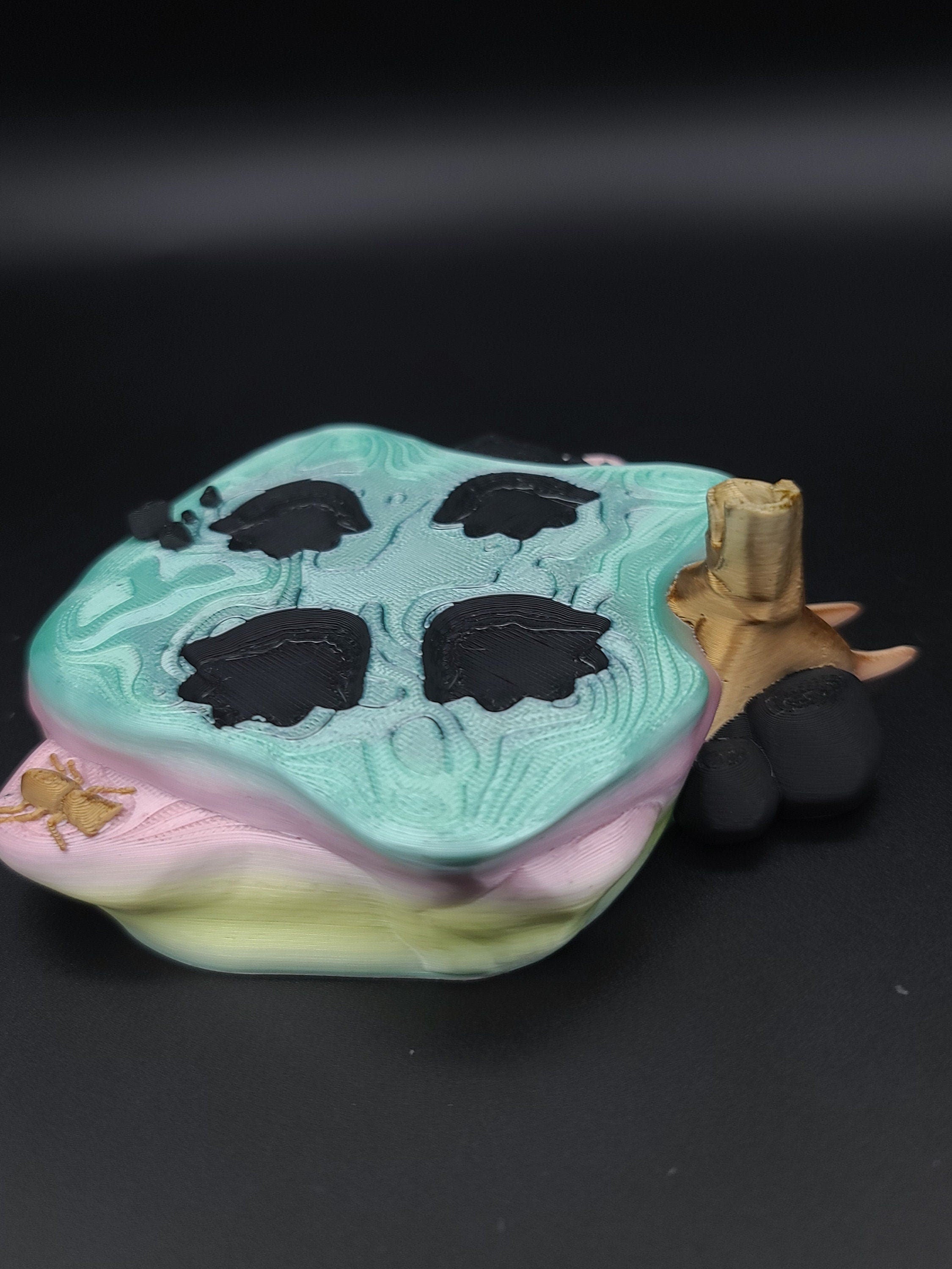 Rainbow Triceratops Stand 3D Printed. Stand for Triceratops. Super cute to show off your dinosaur. Display for your favorite Dino
