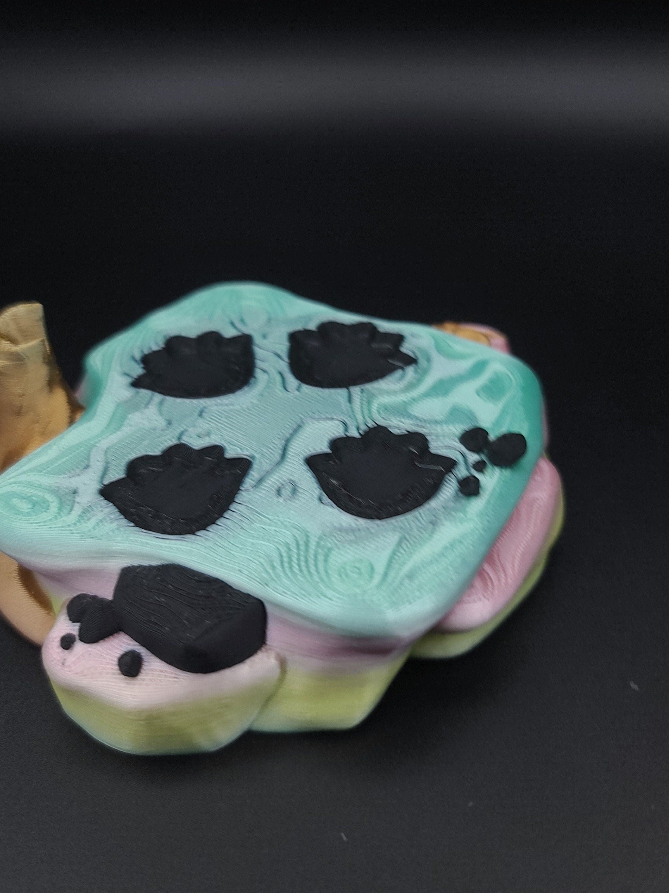 Rainbow Triceratops Stand 3D Printed. Stand for Triceratops. Super cute to show off your dinosaur. Display for your favorite Dino