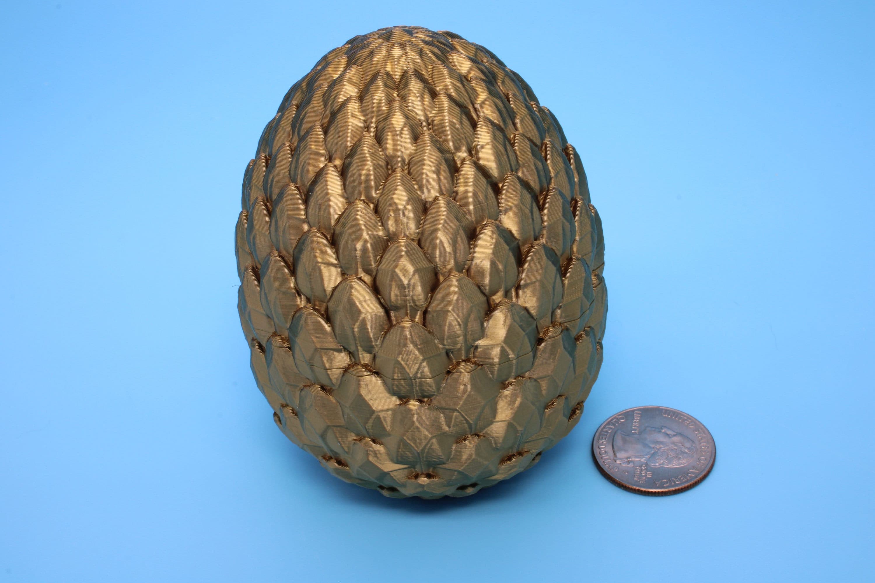 Small Dragon Scale Egg | 3D printed Dragon Egg Storage! | 3.5 in. Crystal Egg | Gift. Decorative Egg