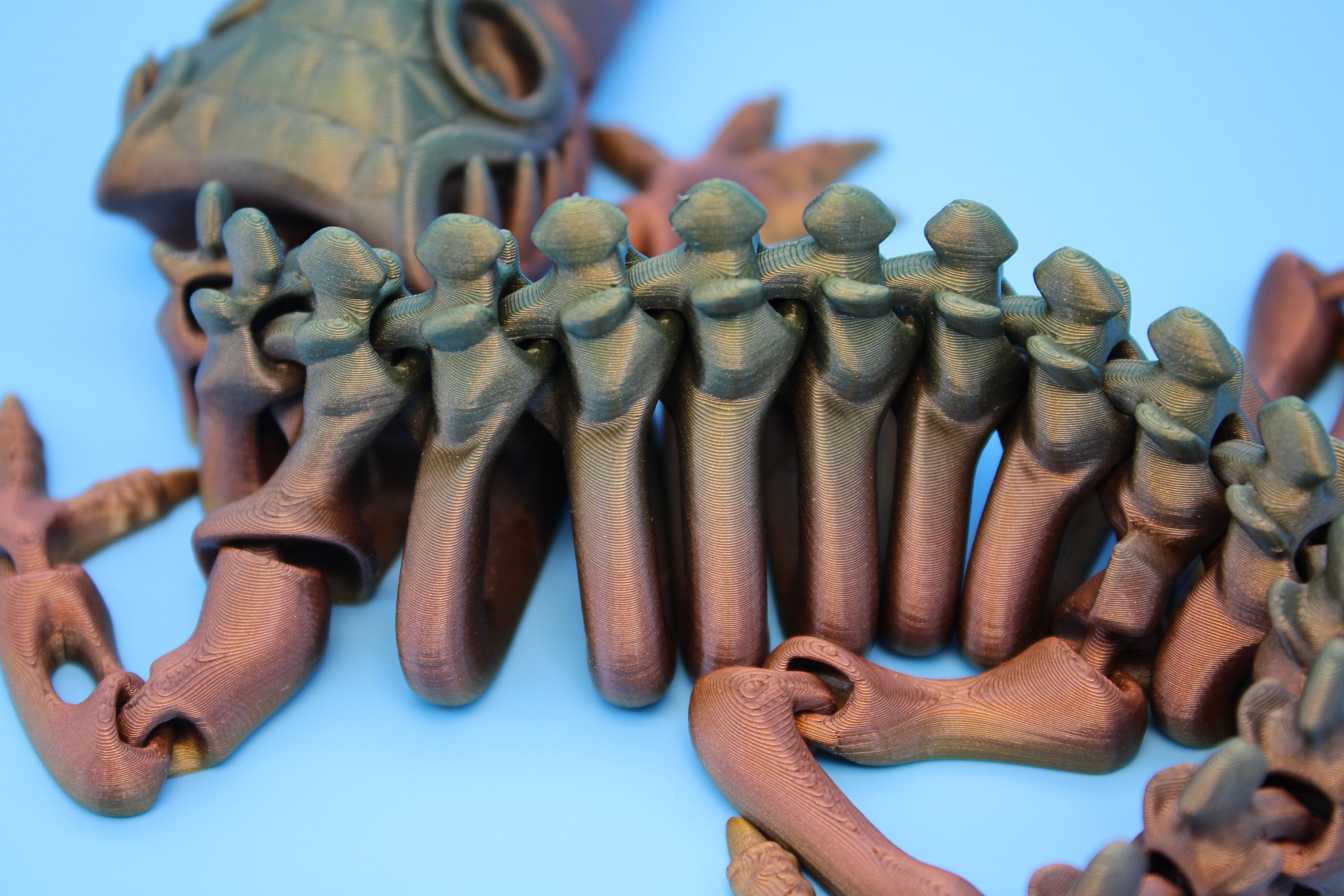 Crocodile | Cute Flexi Toy | Articulating Crocodile | 3D printed Unique Fidget | Desk Buddy | 13 in.