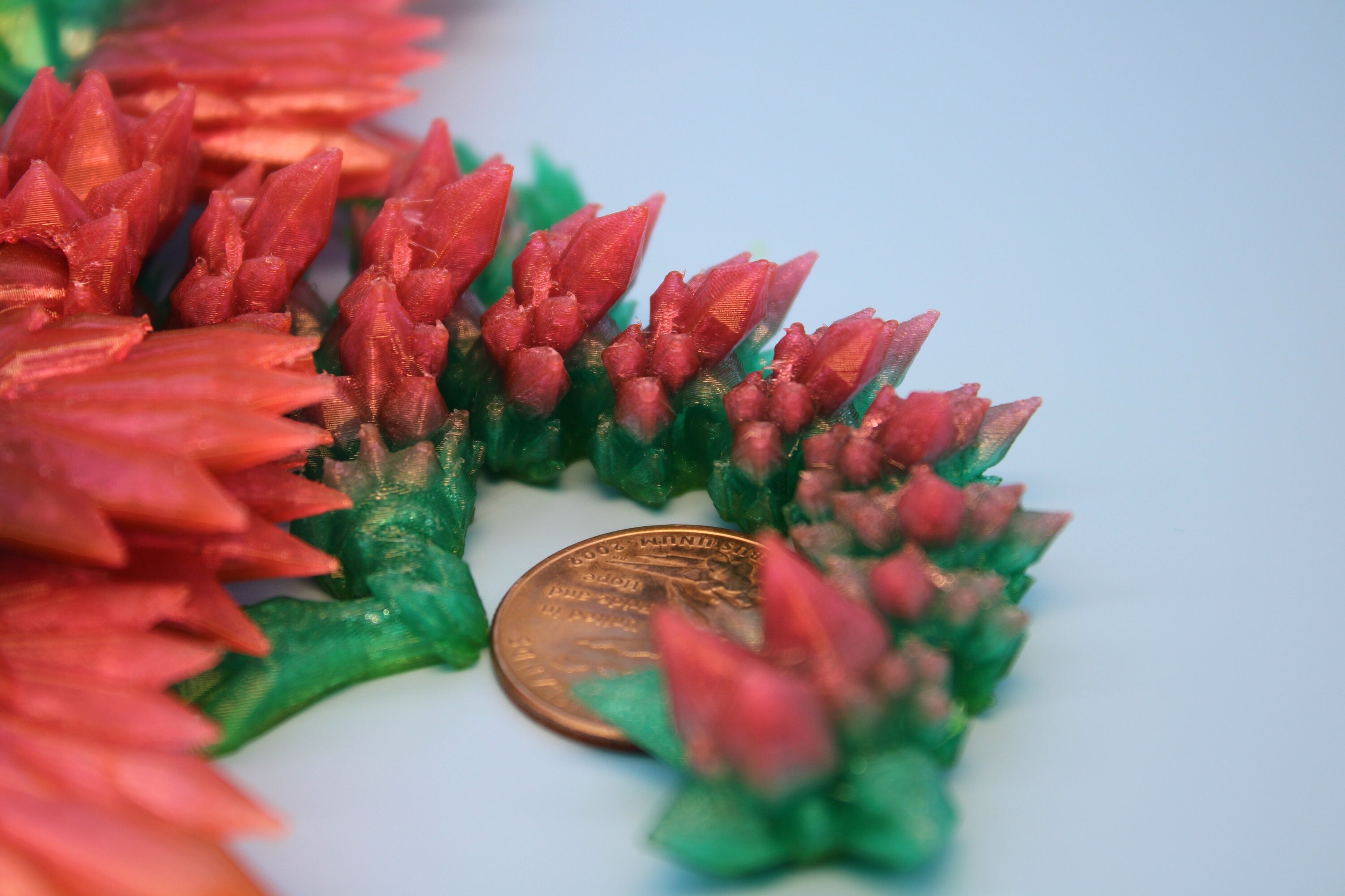 Baby Crystal Winged Dragon | Rainbow | Flexible (TPU) | 3D Printed | Fidget Toy | 7 in.