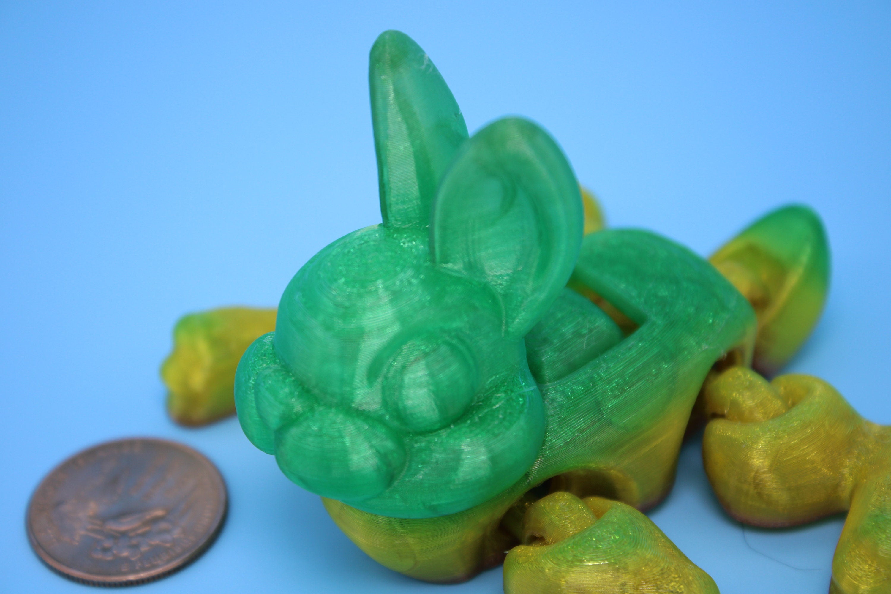 Miniature Bunny Rabbit | Flexible | 3D Printed Cute Bunny | Friendly Rabbit | Sensory Toy | Fidget Toy. (TPU)