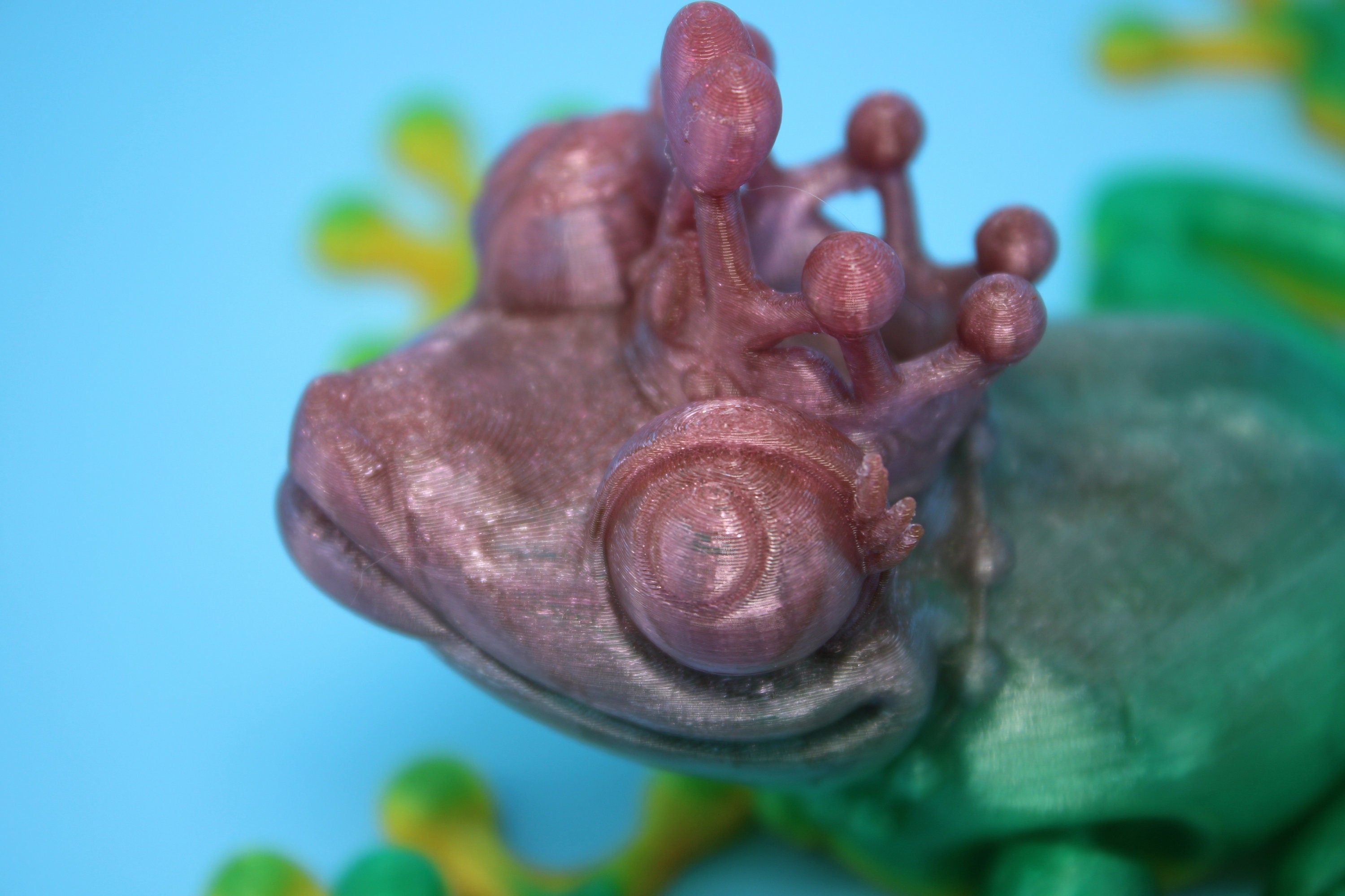 Rainbow Princess Frog | Flexible (TPU) | Cute Flexi Toy | Articulating Frog | 3D printed Unique Fidget | Desk Buddy