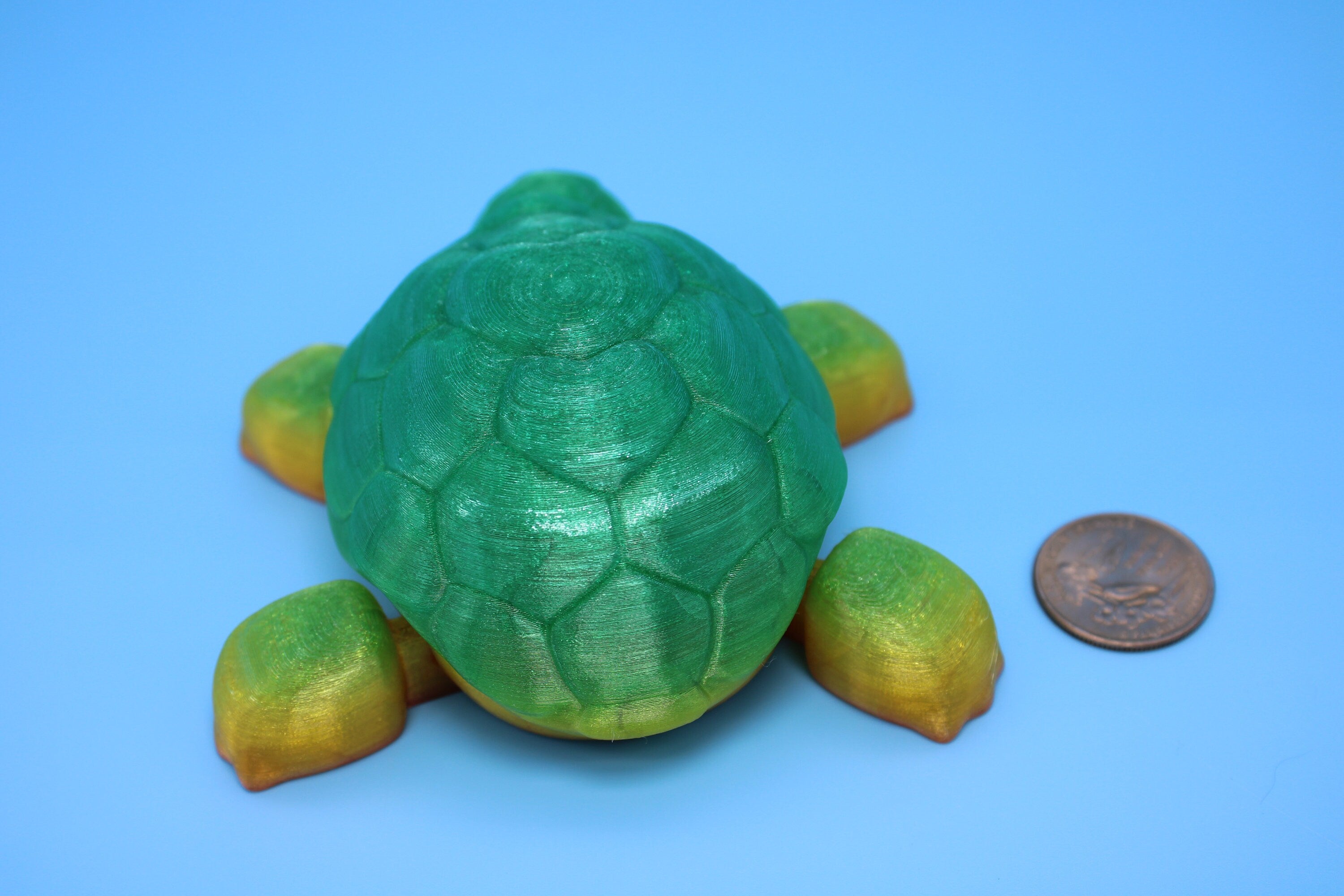 Turtle | Flexible (TPU) | 3D Printed Cute Turtle with Heart on Shell | Sensory Toy | Fidget Toy | Articulating Turtle.