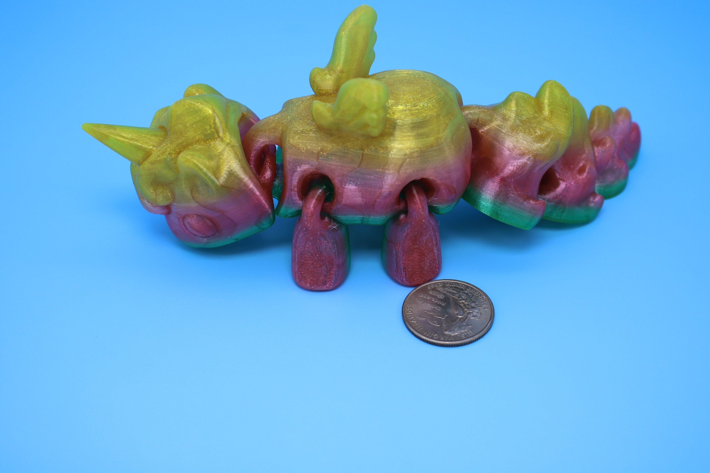 Unicorn with Wings | Flexible (TPU) | 3D Printed | Cute Unicorn | Sensory Toy | Fidget Toy | Articulating Unicorn.