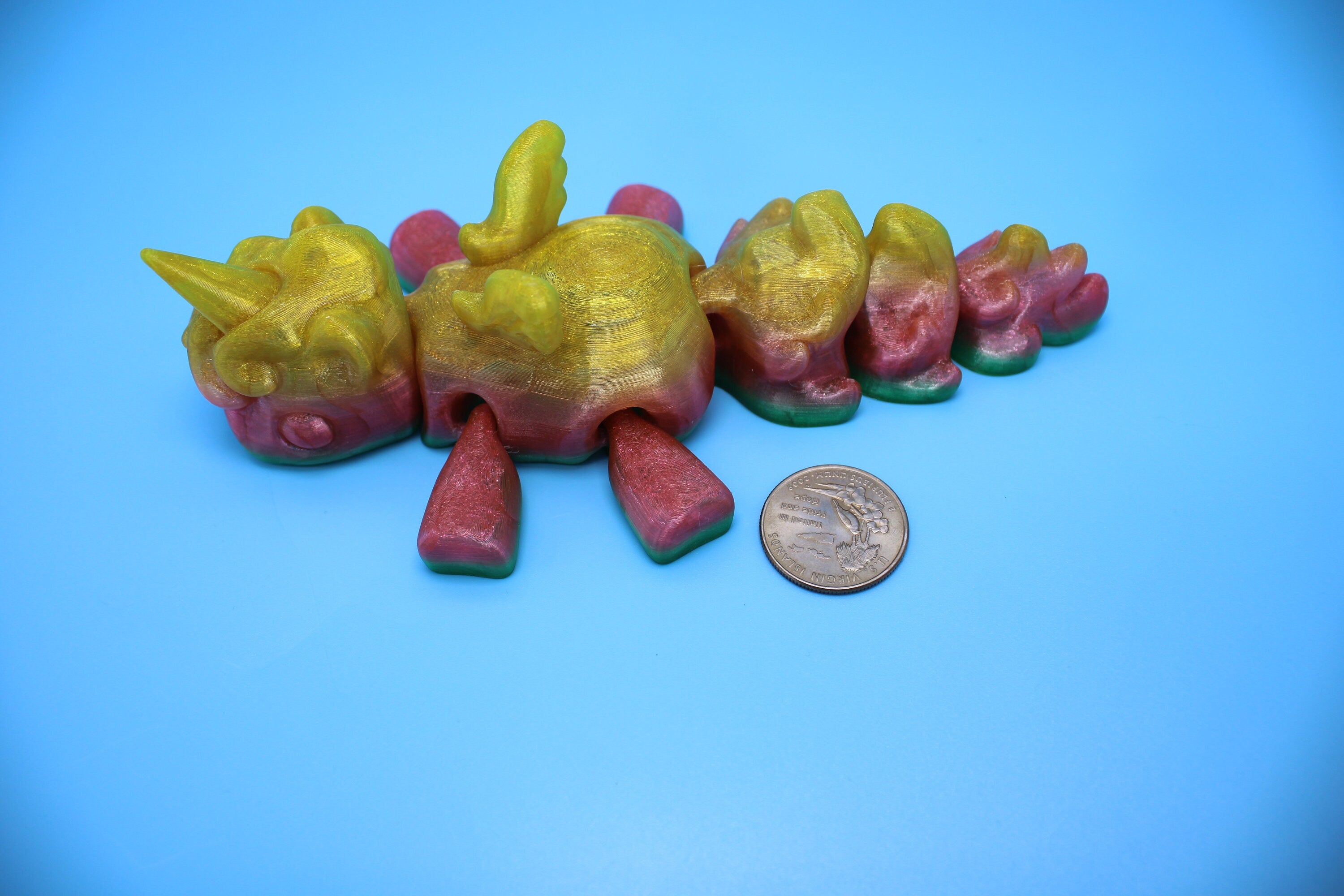 Unicorn with Wings | Flexible (TPU) | 3D Printed | Cute Unicorn | Sensory Toy | Fidget Toy | Articulating Unicorn.