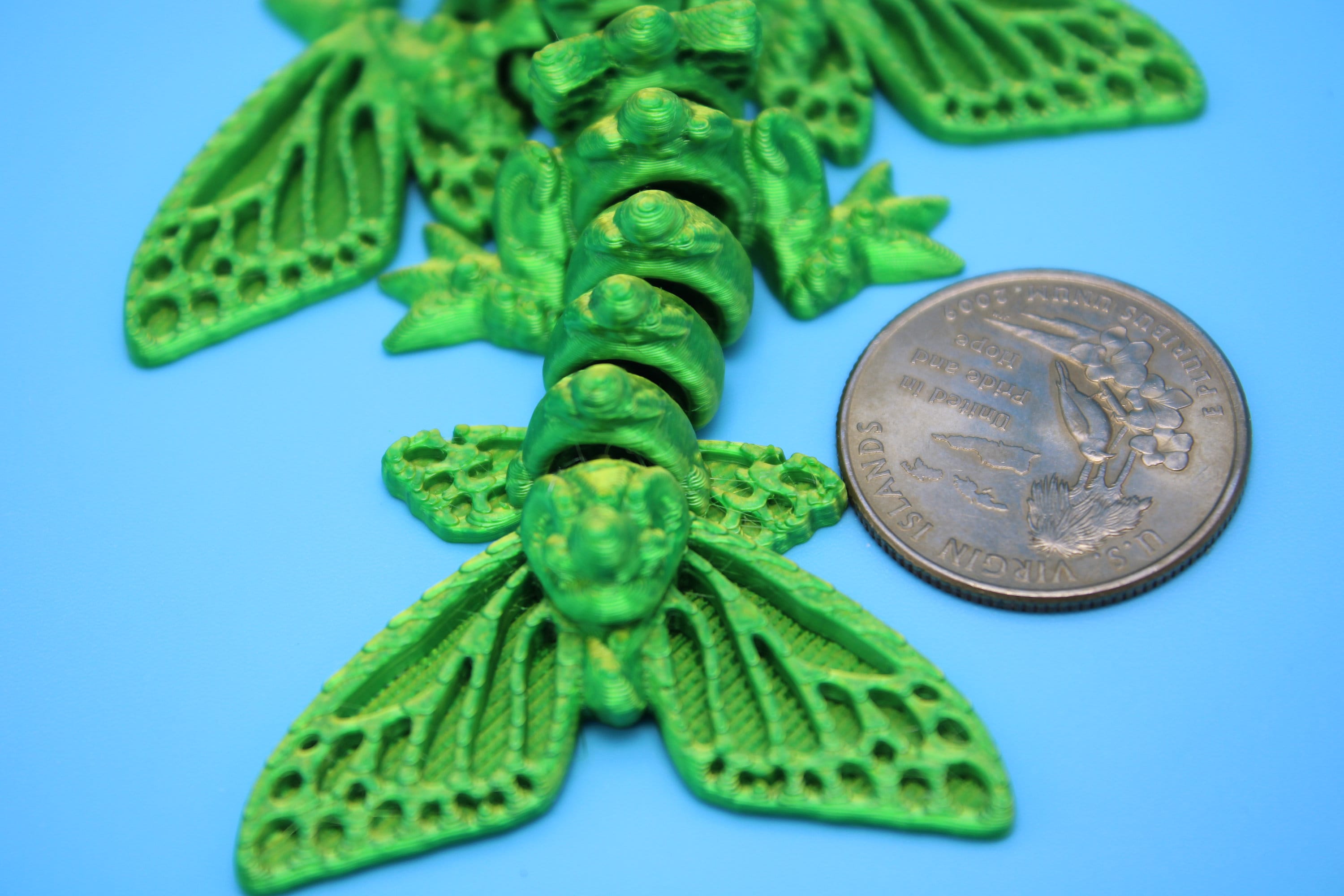 Butterfly Wyvern | Miniature | 3D Printed | Wyvern Dragon | 3.25 in. | Dragon Toy | Fidget Toy | Flexi Dragon.