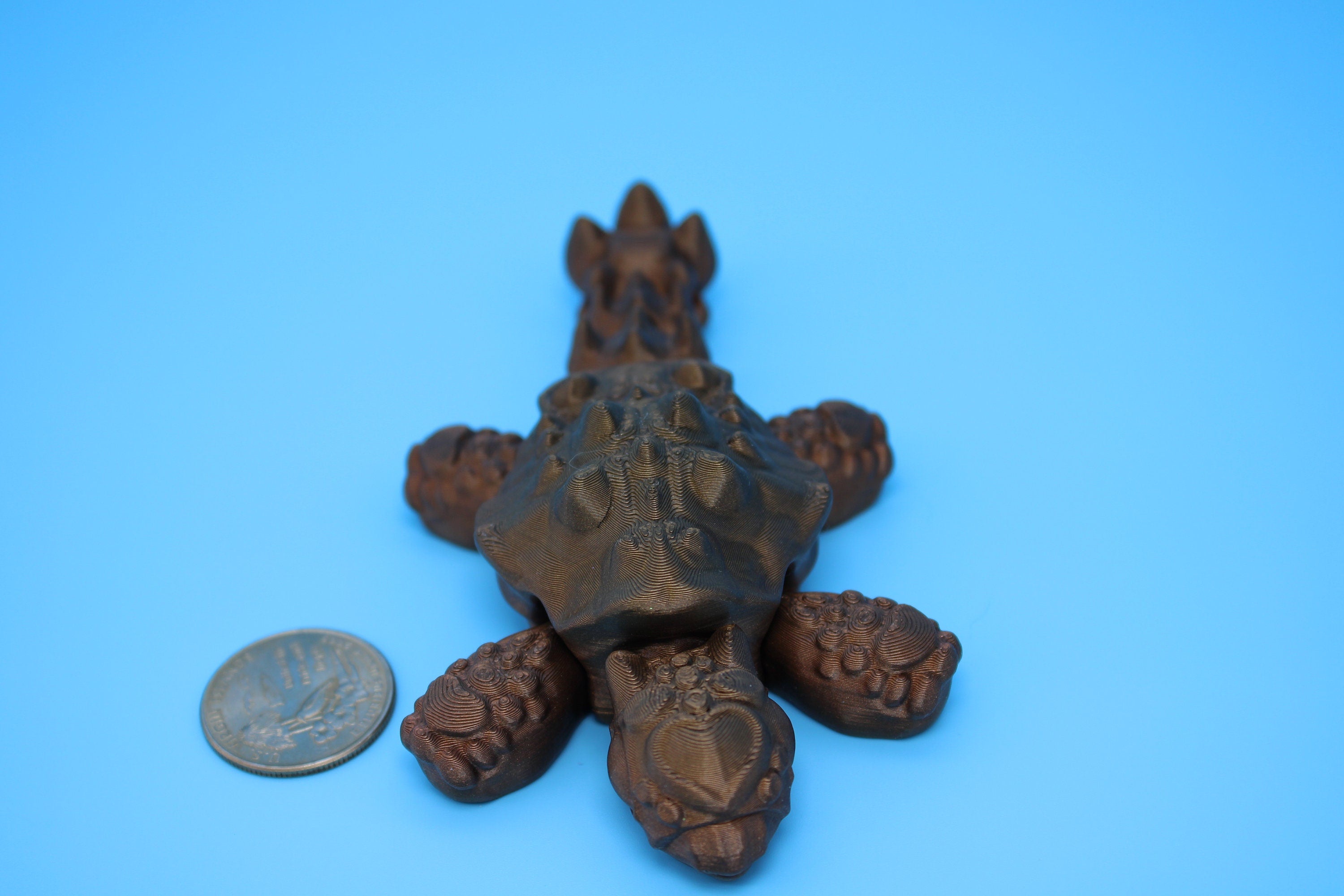 Dinosaur | 3D Printed Cute Anky | Sensory Toy | Fidget Toy | Articulating Ankylosaurus 4.75 in.