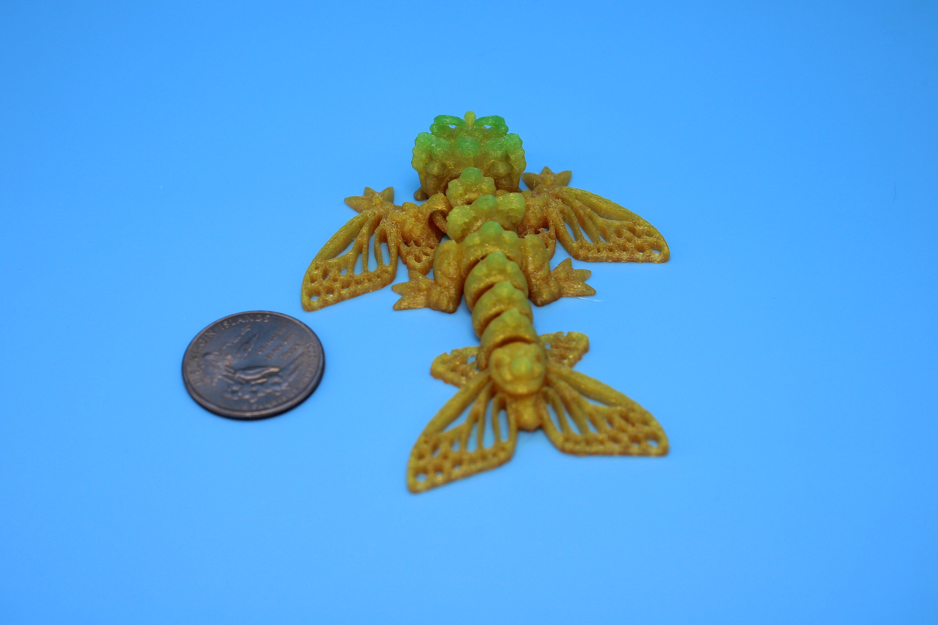 Butterfly Wyvern | Flexible (TPU) | Miniature | 3D Printed | Wyvern Dragon | 3.25 in. | Dragon Toy | Fidget Toy | Flexi Dragon