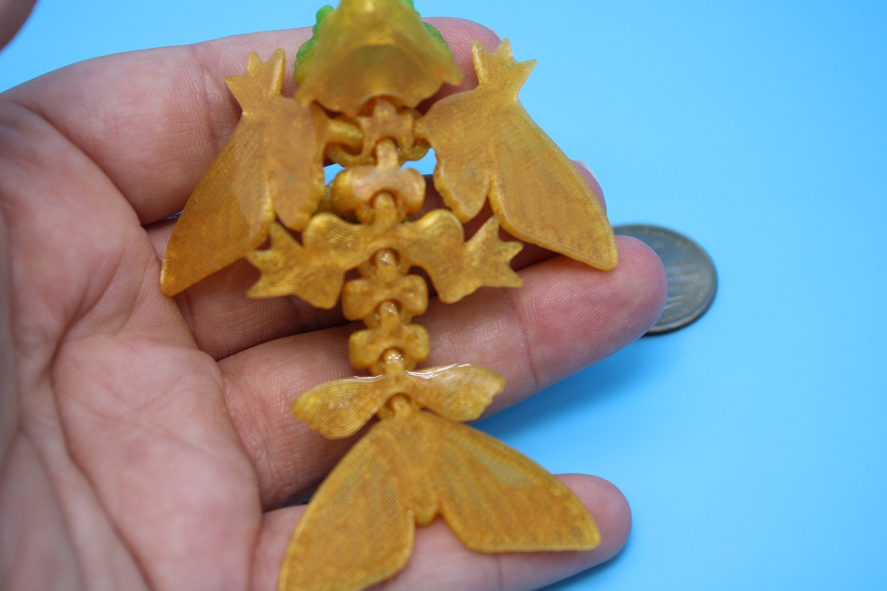 Butterfly Wyvern | Flexible (TPU) | Miniature | 3D Printed | Wyvern Dragon | 3.25 in. | Dragon Toy | Fidget Toy | Flexi Dragon