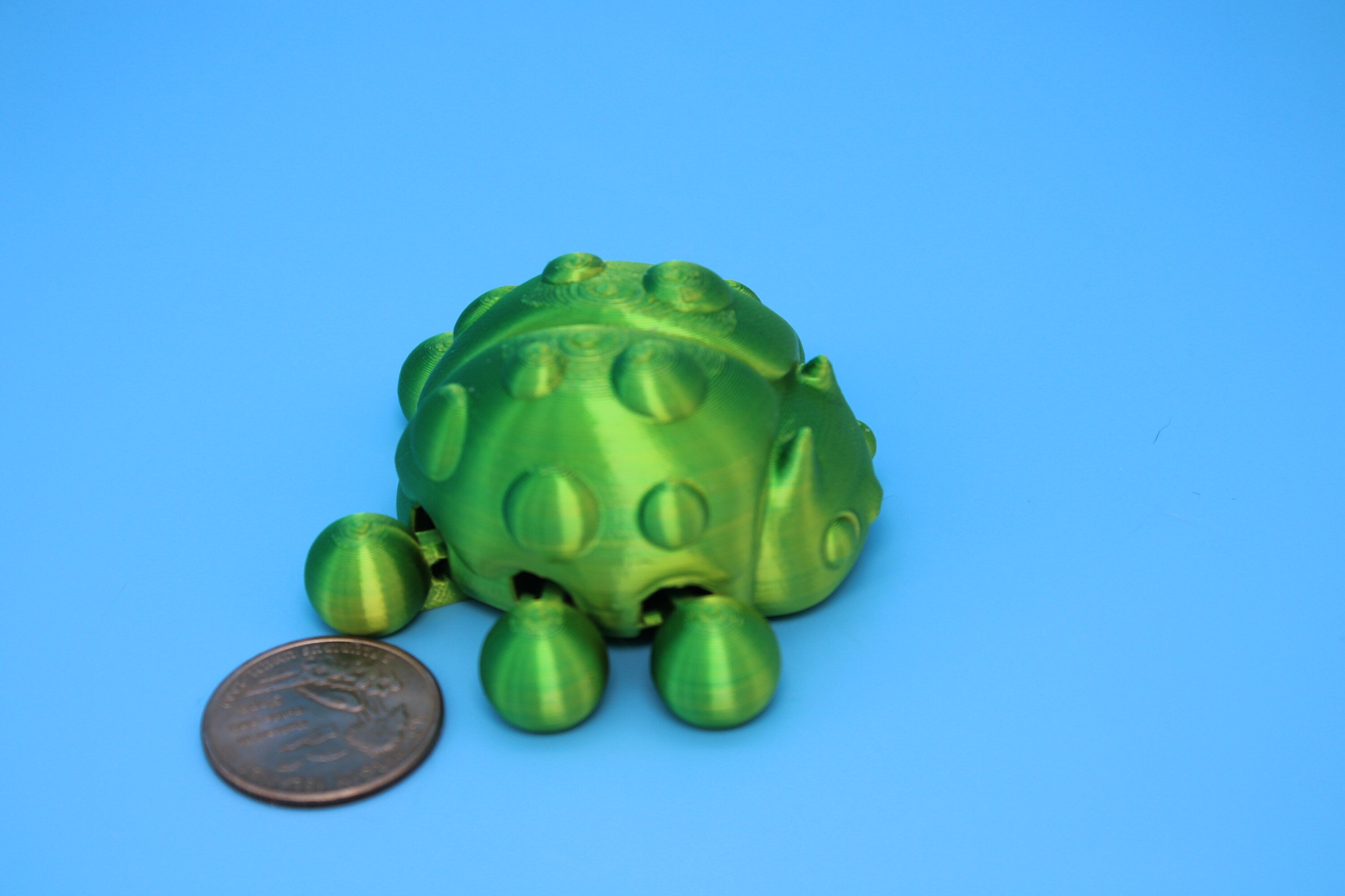 Ladybug- Green | 3D Printed | Cute Ladybug | 3 inches | Fidget Toy.