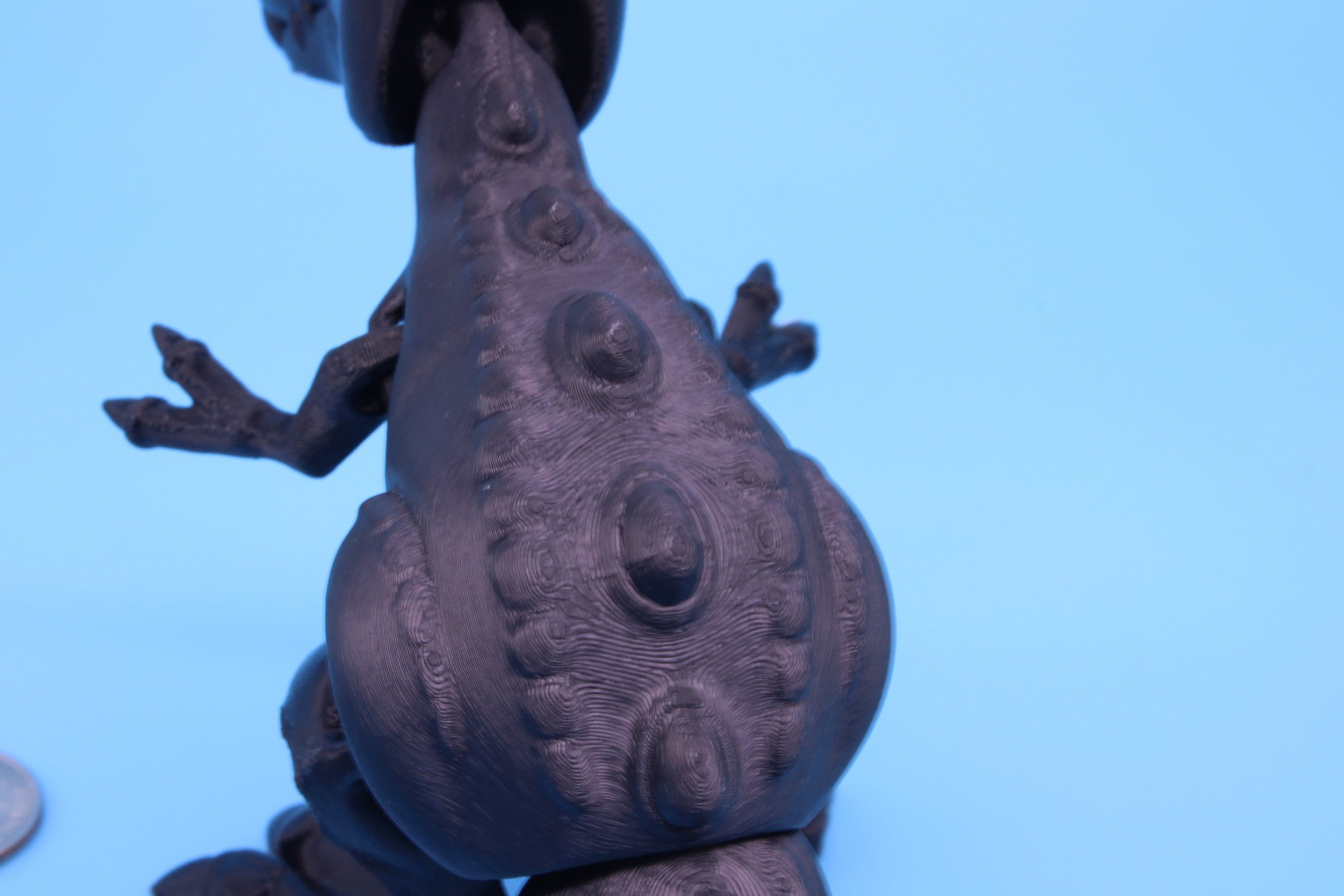 Articulating Black Flexi T-Rex Articulated 3D Printed. | Tyrannosaurus. | Super cute dinosaur. | Great fidget toy. Desk buddy. Sensory toy.