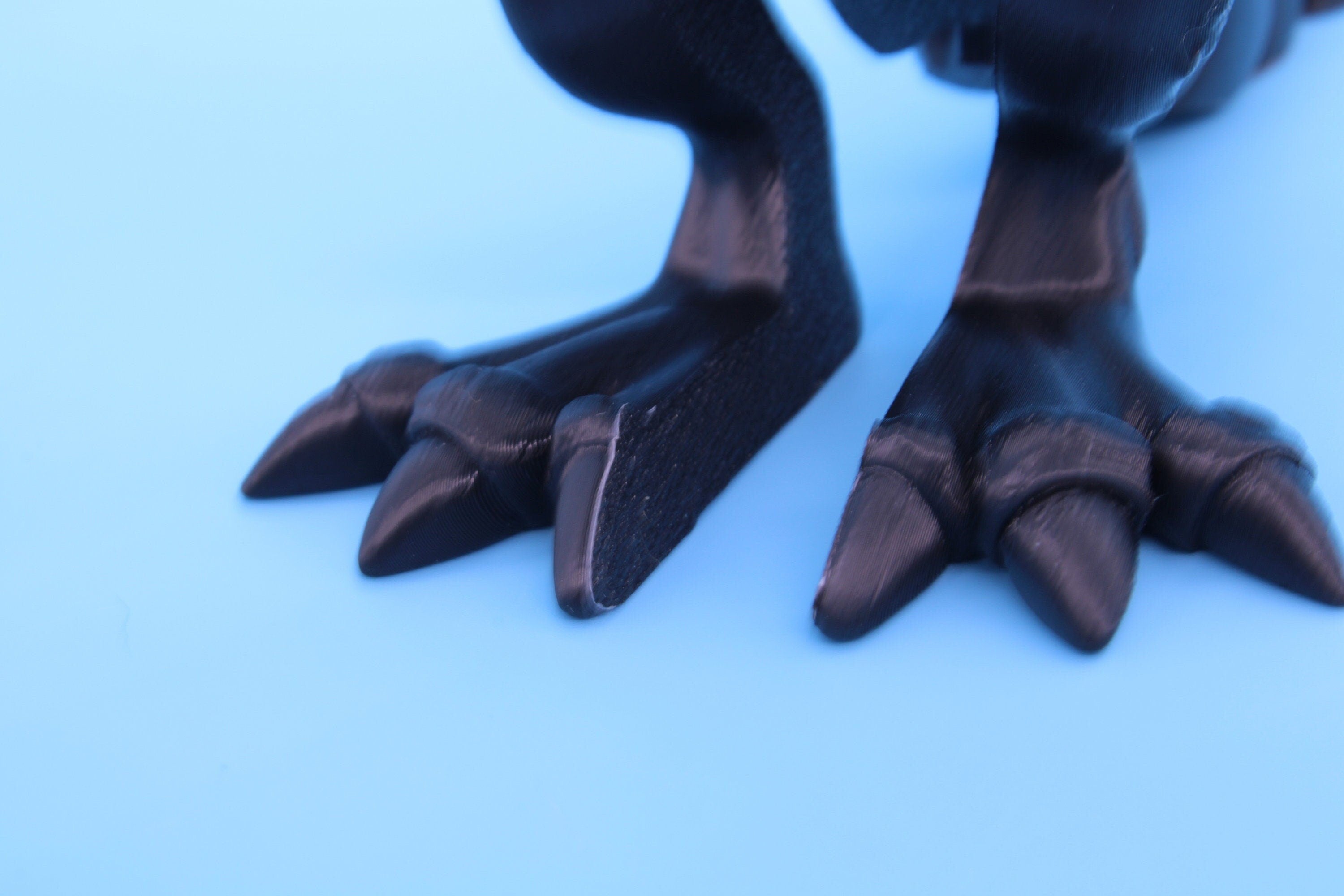 Articulating Black Flexi T-Rex Articulated 3D Printed. | Tyrannosaurus. | Super cute dinosaur. | Great fidget toy. Desk buddy. Sensory toy.