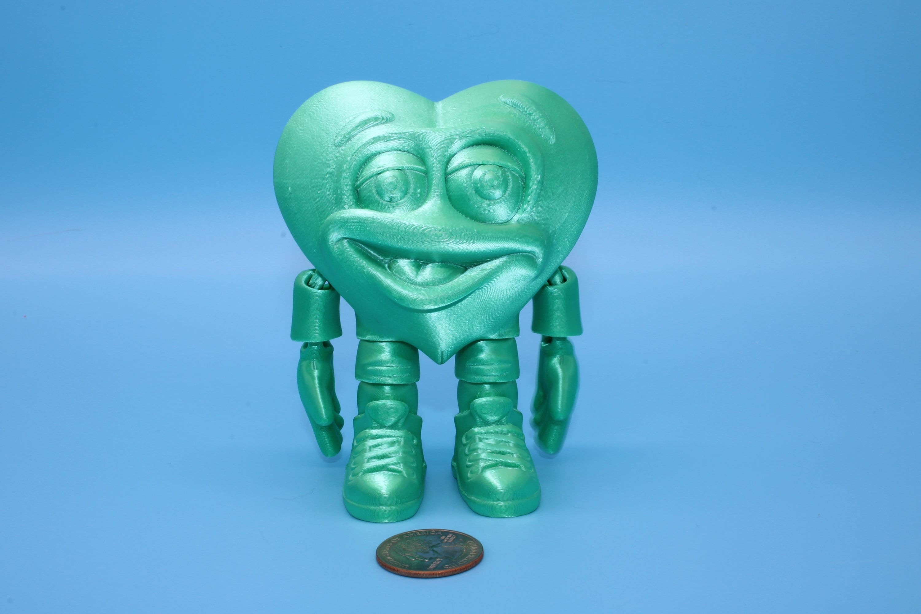 Herbert the Valentines Heart | Flexi Heart Buddy | Fidget Toy 3D printed | Articulating Heart Buddy | Flexi Toy | Stress Relief Gift