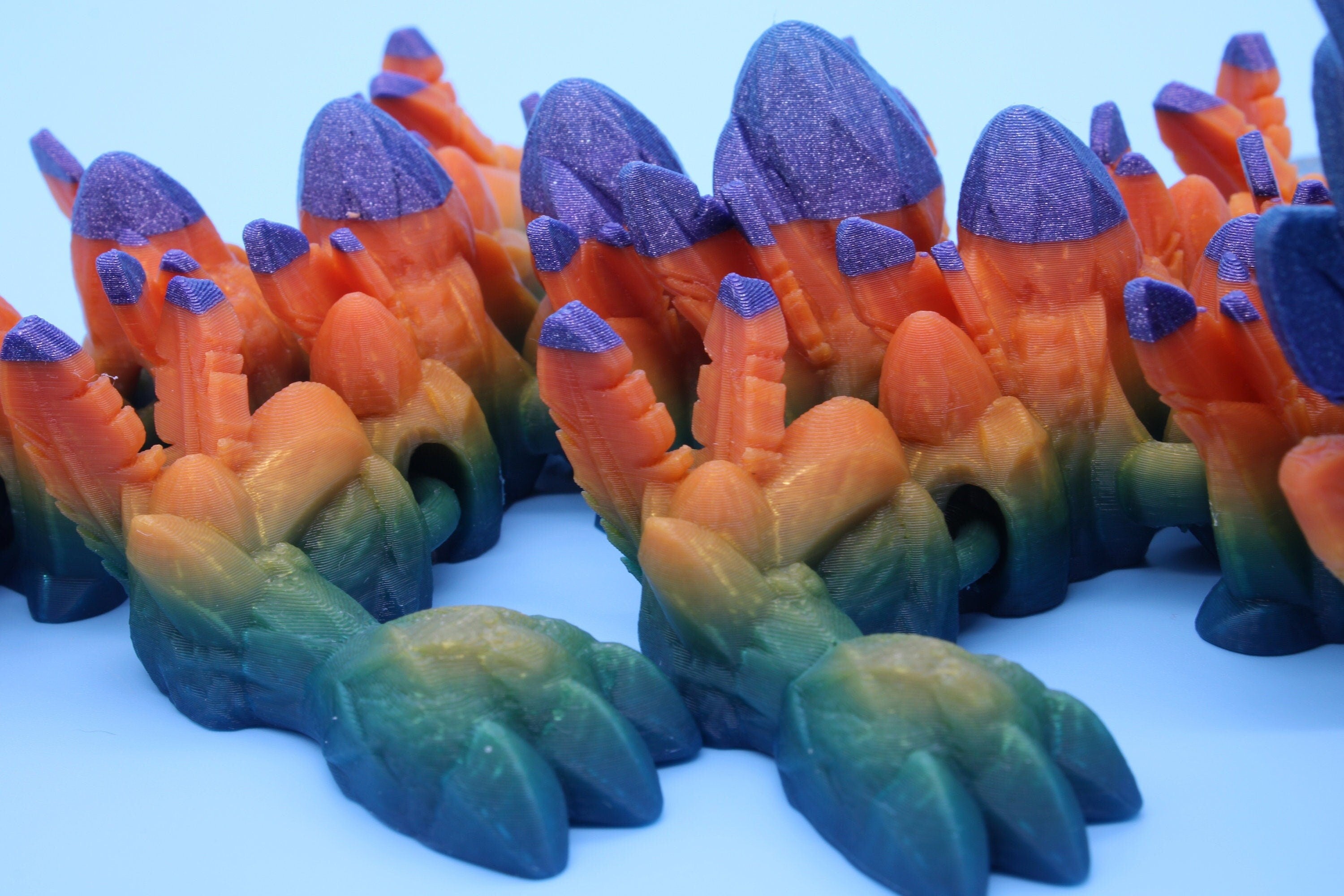 Easter Baby Dragon | Multi Color Rainbow | 3D Printed Articulating Dragon | Flexi Toy | Adult Fidget Toy | Dragon Buddy ready for you! 12 in