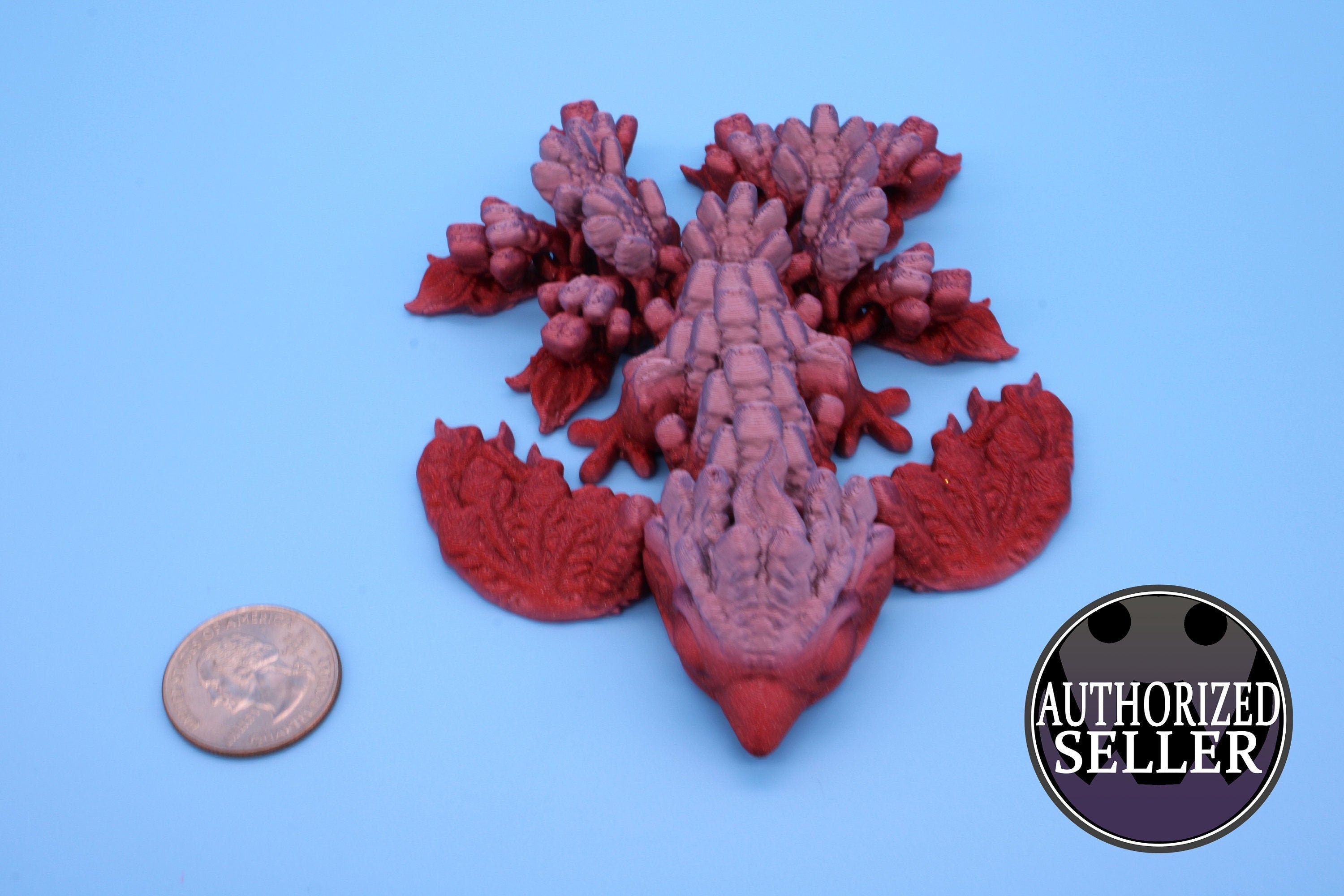 Multi Color Tiny Phoenix | 3D Printed Articulating Dragon | Flexi Toy | Adult Fidget Toy | Dragon Buddy ready for you! 5 inch.