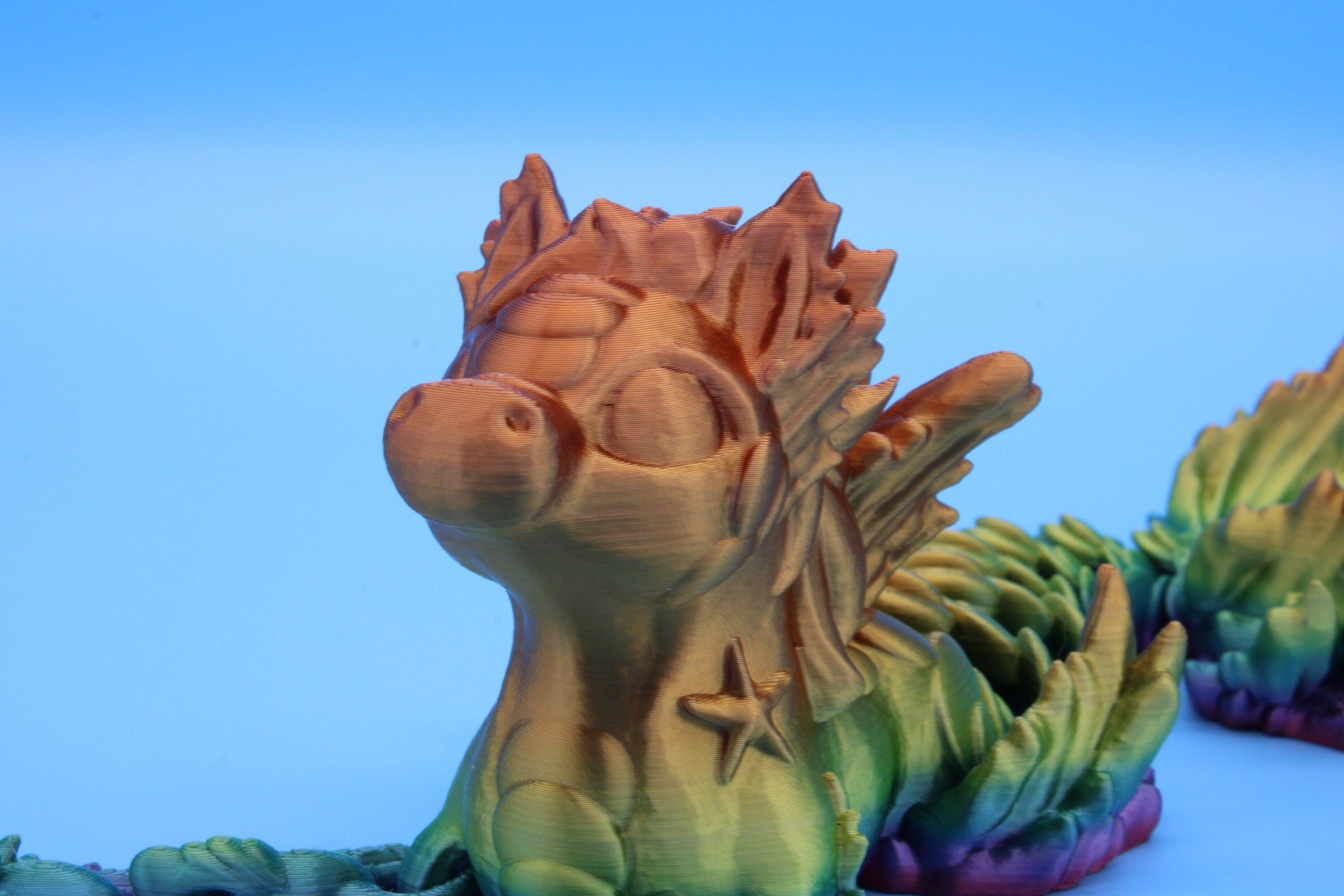 Hippocampus Sea Horse | 9.5 in. Cute Sea Horse | 3D printed articulating Sea Horse | Flexi Toy | Stress Relief, Gift.