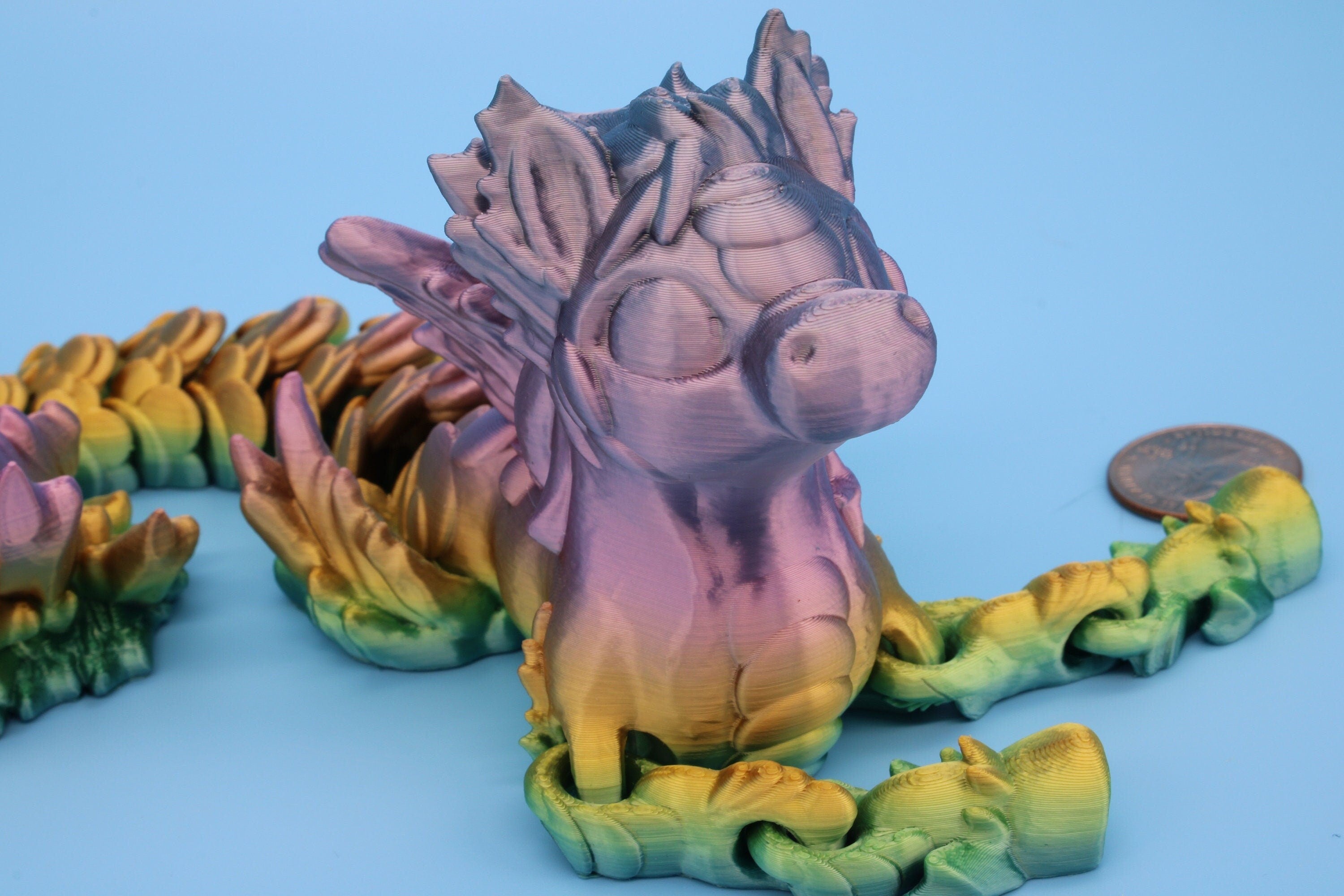 Hippocampus Sea Horse | 9.5 in. Cute Sea Horse | 3D printed articulating Sea Horse | Flexi Toy | Stress Relief, Gift.