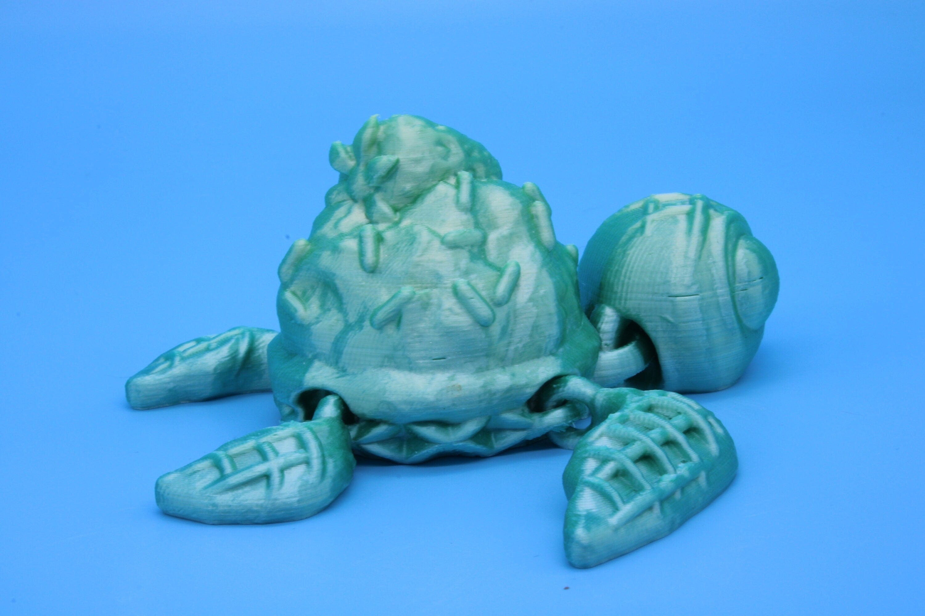 Dessurtle (Dessert & Turtle) 3D Printed, fidget pet Turtle with waffle cone legs, Ice Cream Sprinkles w/ strawberry top